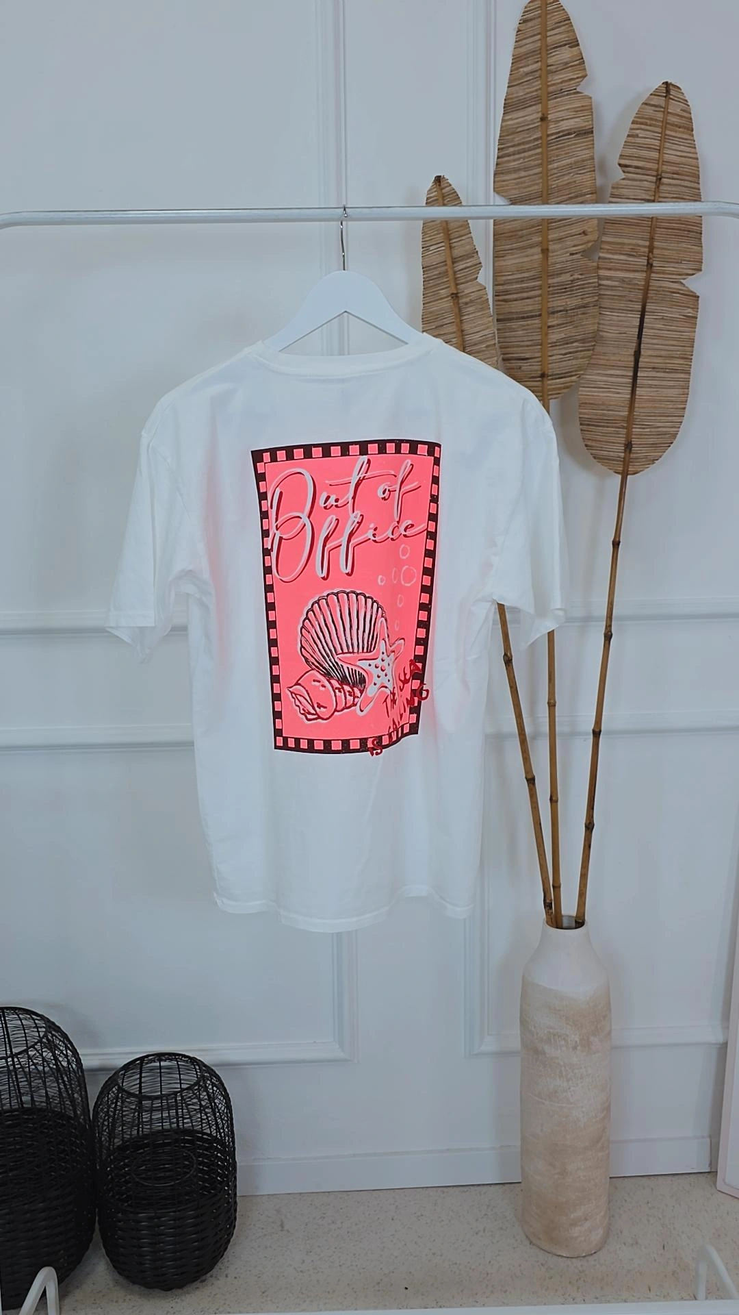STATEMENT SHIRT AISCHA OUT OF OFFICE Made in Italy 34-42 Baumwolle Printshirt