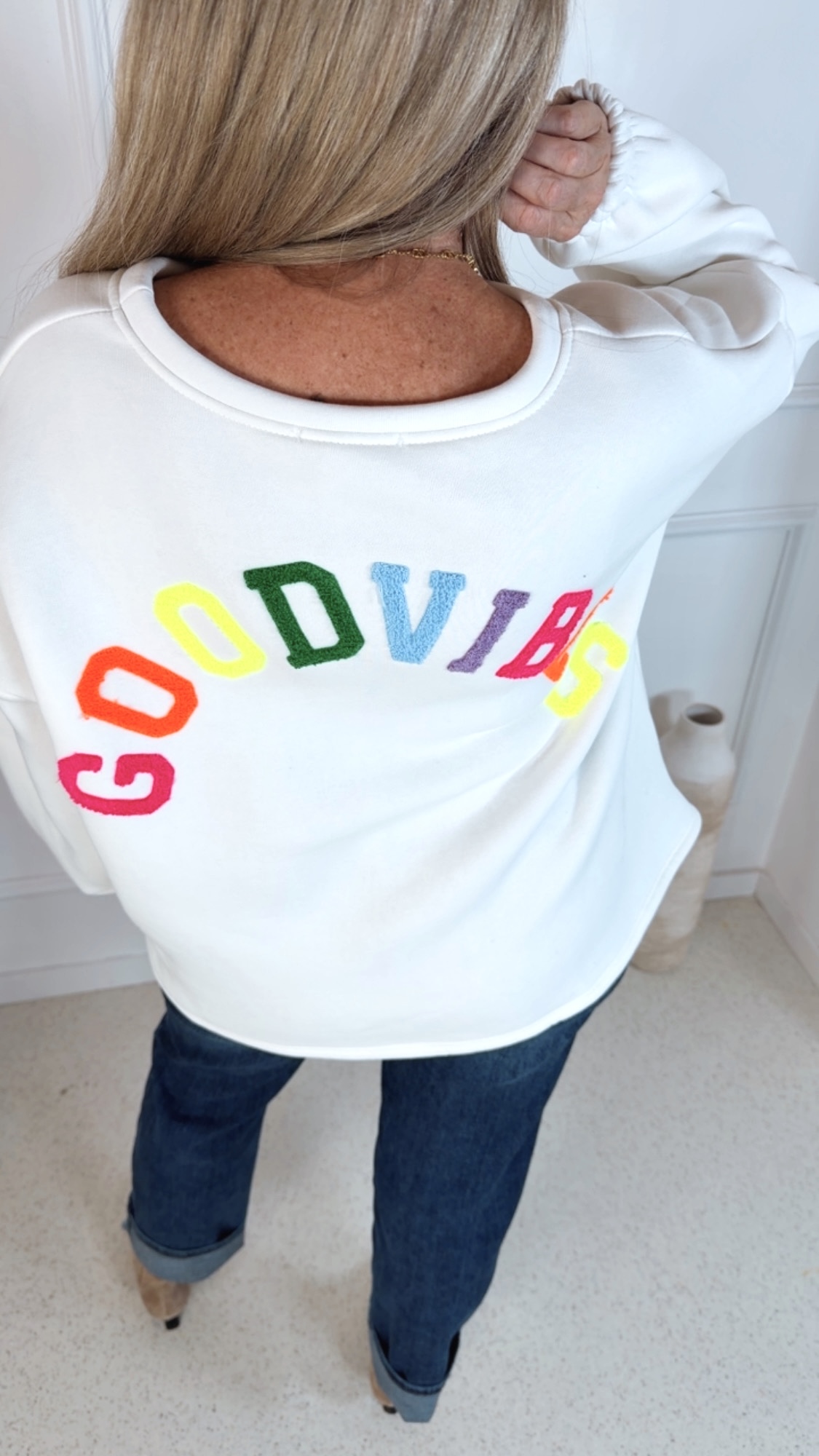 BASIC SWEATER GOODVIBES Made in Italy 36 - 42 Pullover Sweatshirt