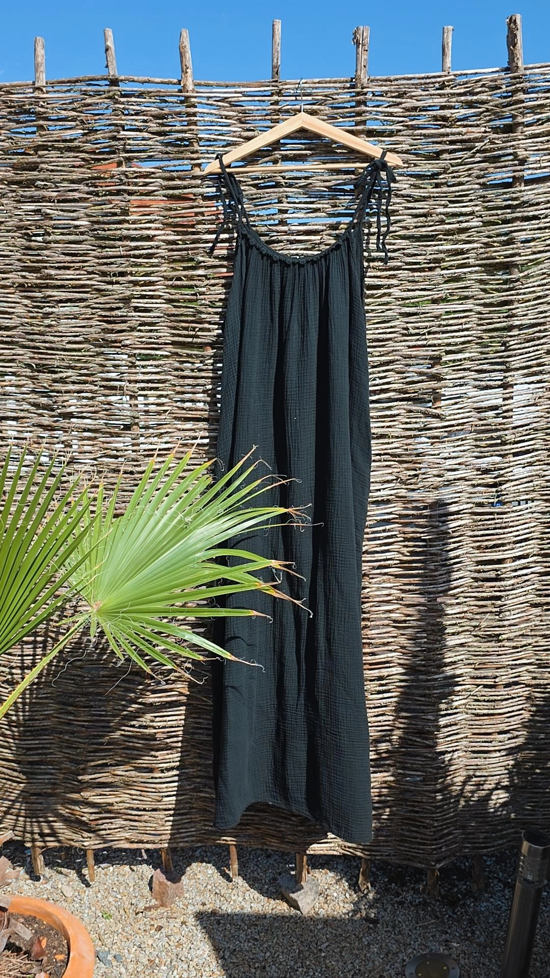 MUSSELIN SPAGHETTIKLEID FUERTE UNI Italystyle 36-44/46