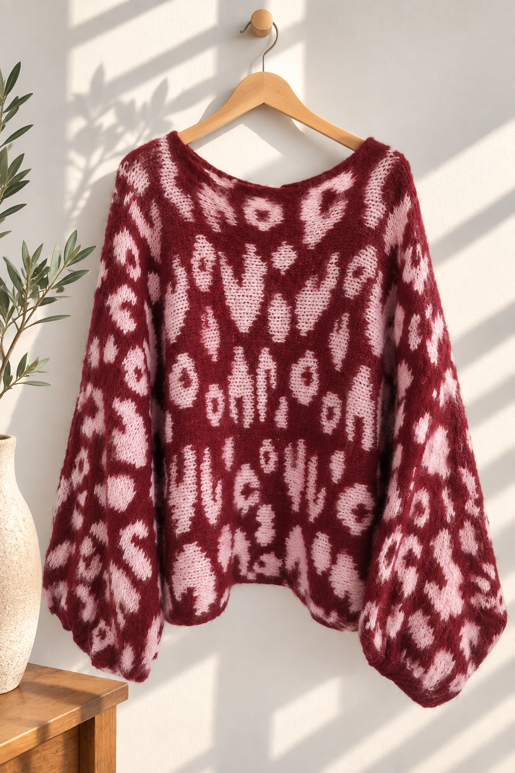 Strickpullover Leo-Look – Fledermaus-Style | Made in Italy | One Size bis ca. Gr. 44 | SP0086 Strick Pullover