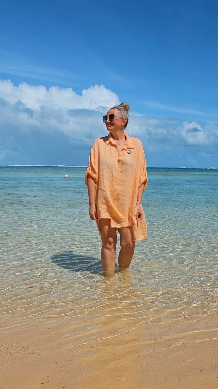 LINEN BLOUSE RICARDA UNI Made in Italy 34-44/46 Leinen Bluse