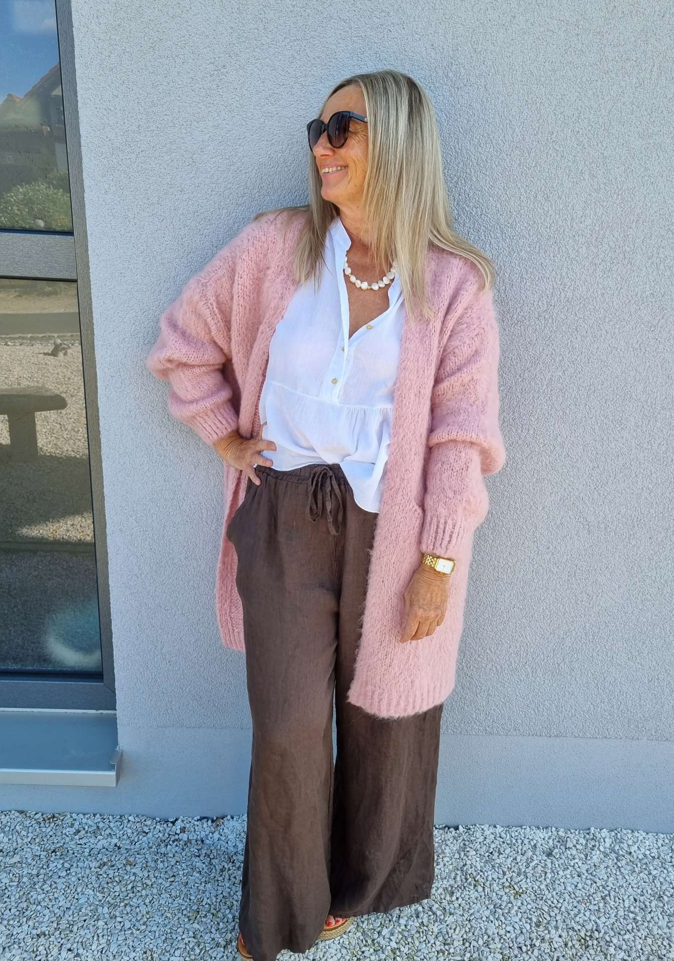 LINEN MARLENE PANT BRIGITTE BRAUN Pocket 34-42 Made in Italy weite Leinen Hose mit Taschen LINEN MARLENE PANT BRIGITTE BRAUN Pocket 34-42 Made in Italy weite Leinen Hose mit Taschen