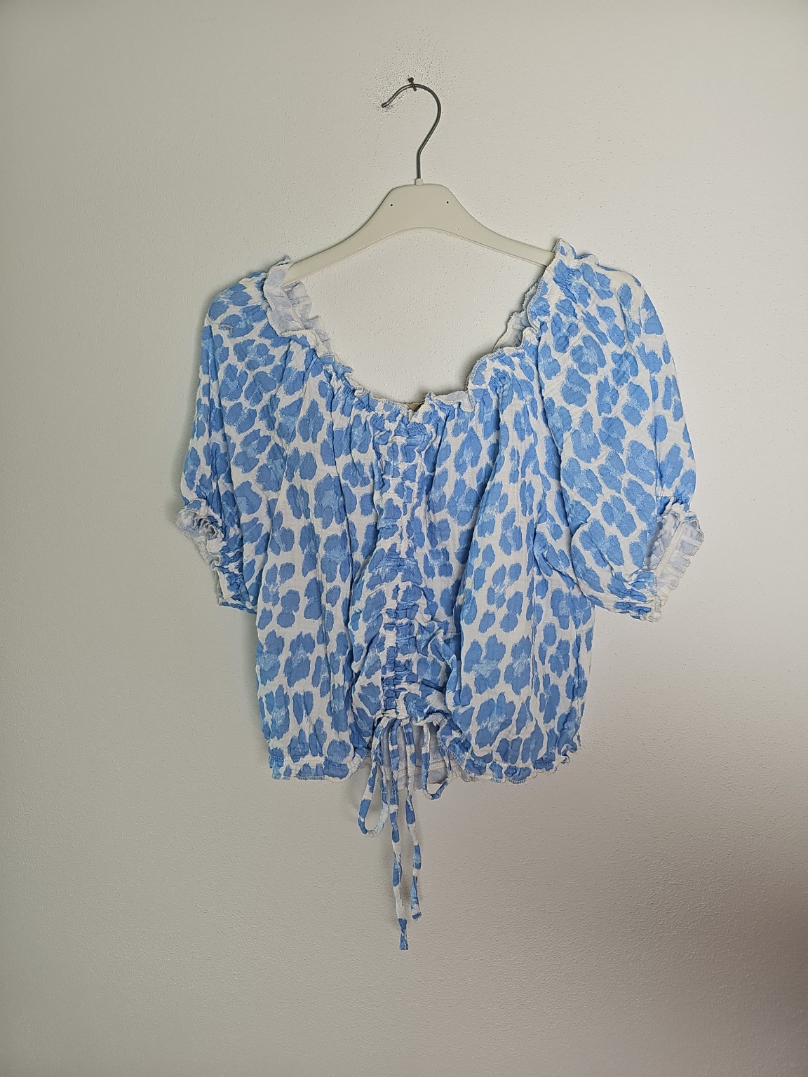 Bluse Cropped Musselin Aminas Leo Made in Italy 34-42 Sommerschnapper – vom Umtausch ausgeschlossen