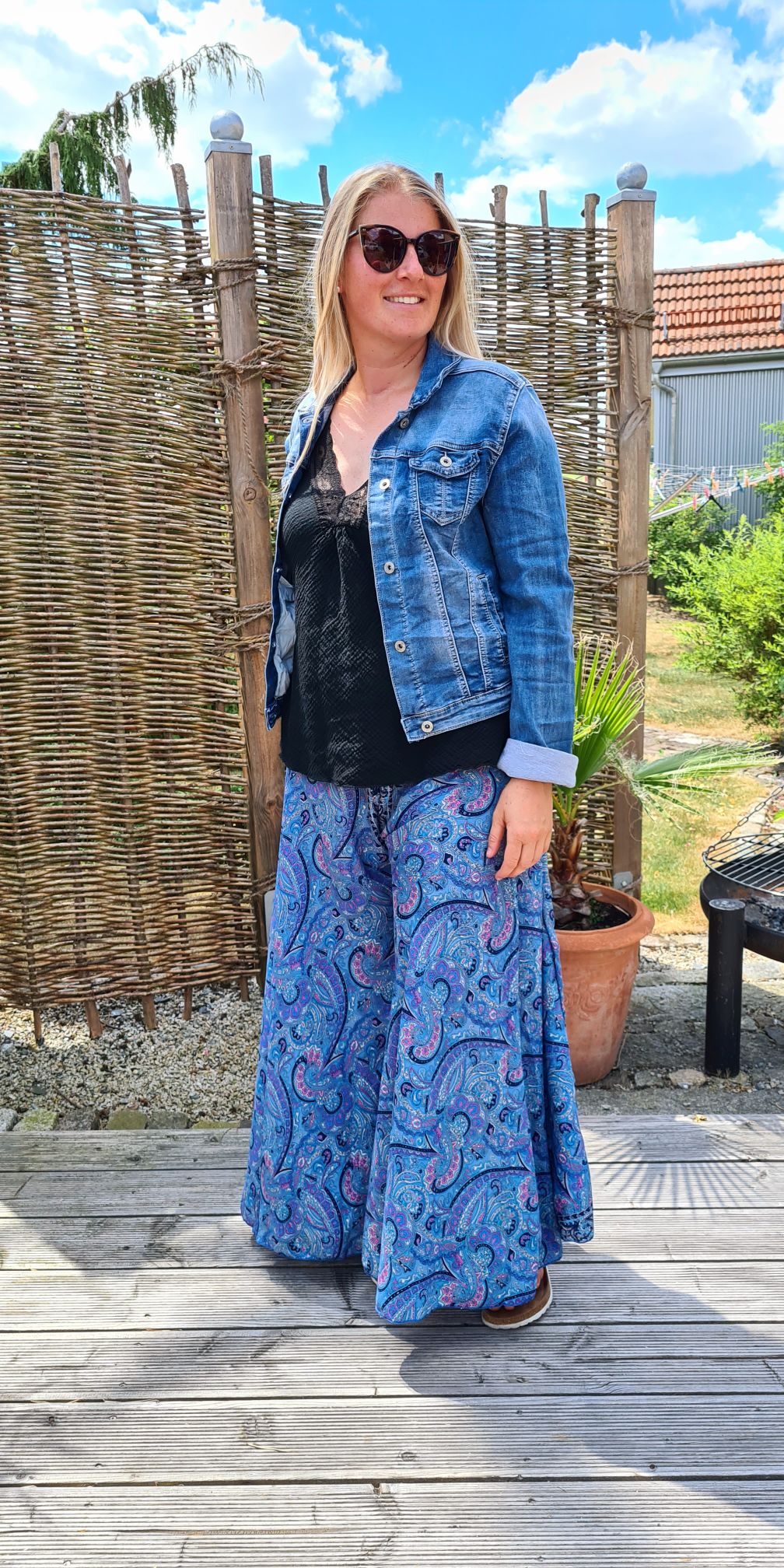 SILK HOSENROCK MALEDIVE BLAU 4 Boho Bohemian Seide Hose Rock Skirt Beach Sommer 34-40/42 SILK HOSENROCK MALEDIVE BLAU 4 Boho Bohemian Seide Hose Rock Skirt Beach Sommer 34-40/42