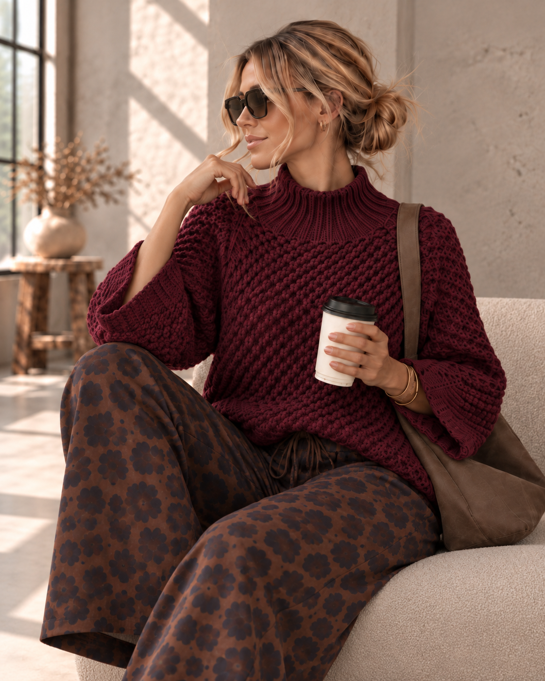 Strickpullover mit Stehkragen I SP0153 I 34-40/42 I Made in Italy
