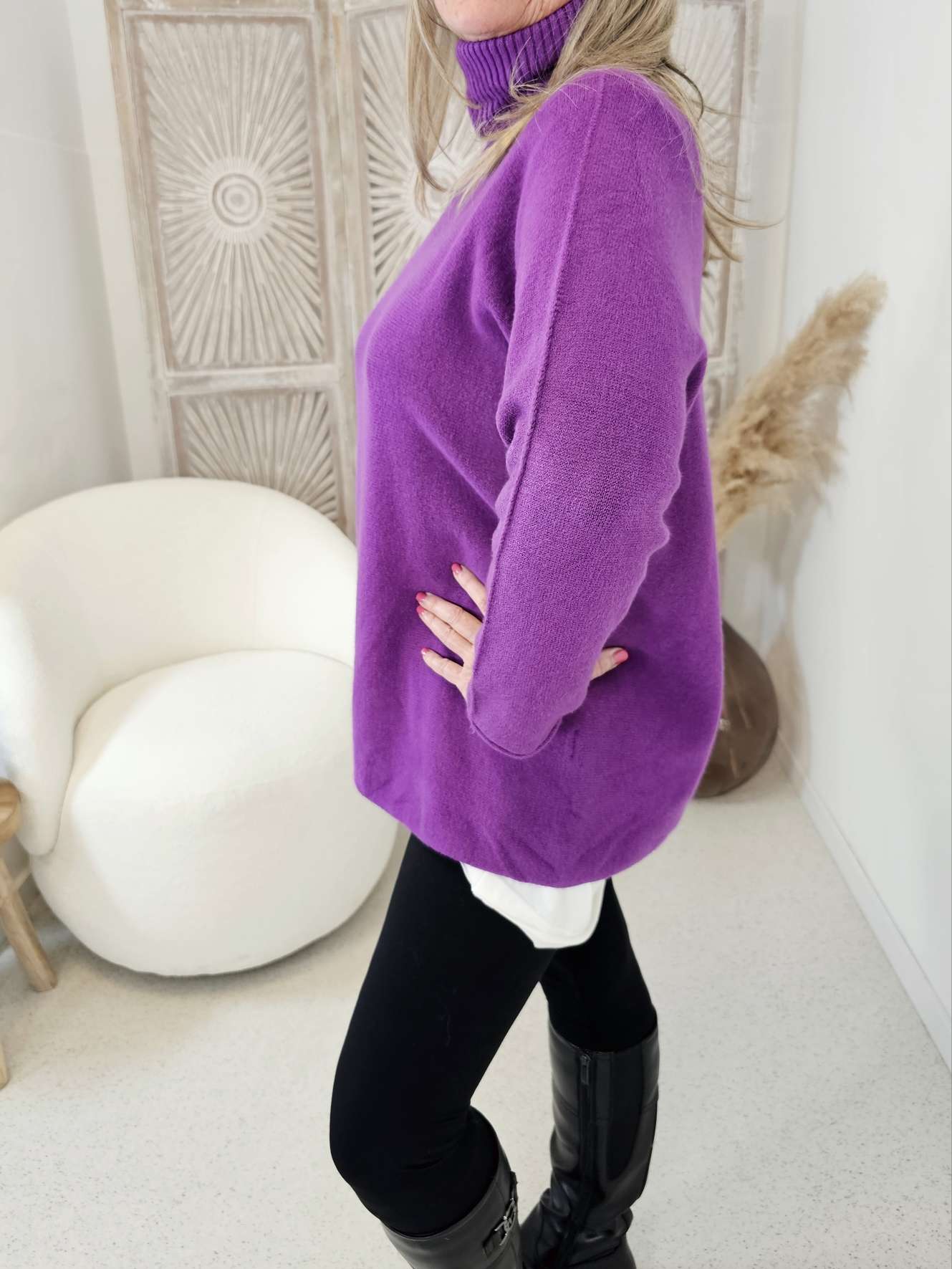 LIGHT KNIT ROLLKRAGEN ROSI Made in Italy 34 - 42 Pullover Turtleneck Sweater LIGHT KNIT ROLLKRAGEN ROSI Made in Italy 34 - 42 Pullover Turtleneck Sweater