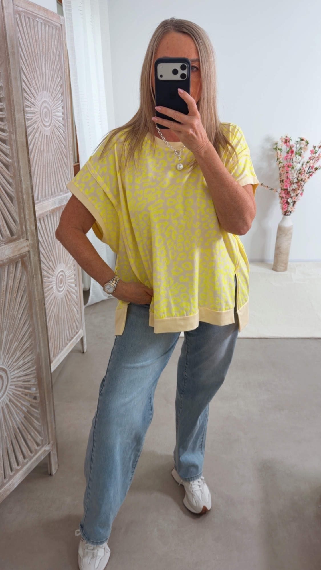 ✨ Vokuhila Leo-Shirt „Bodo“ ✨Made in Italy Neon 34 - 44