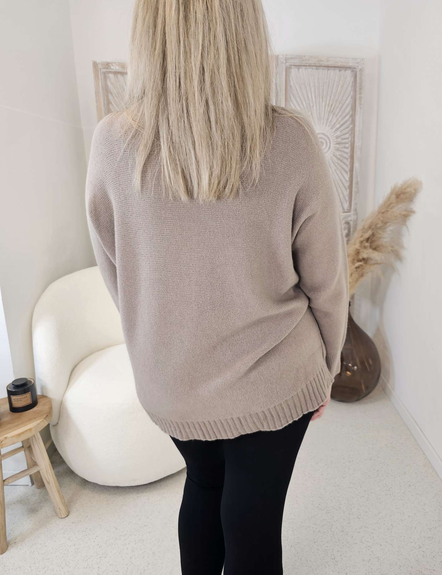 LIGHT KNIT SWEATER ALISON Stehkragen Oversize 34- 42 Made in Italy Pullover LIGHT KNIT SWEATER ALISON Stehkragen Oversize 34- 42 Made in Italy Pullover