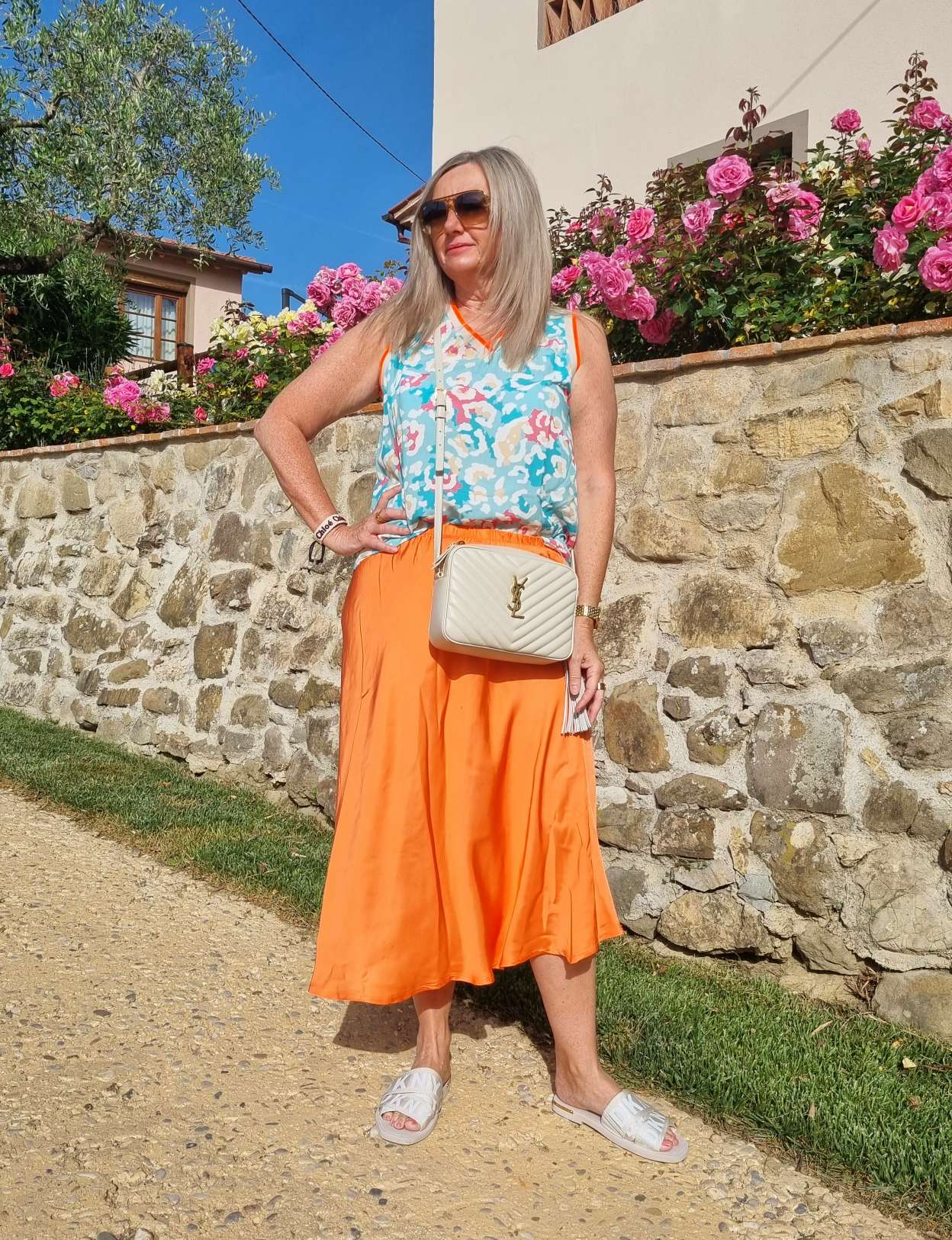 EDLER SATIN SKIRT SABRINA ORANGE Silk Seiden Mix Rock Made in Italy 34-40/42 EDLER SATIN SKIRT SABRINA ORANGE Silk Seiden Mix Rock Made in Italy 34-40/42