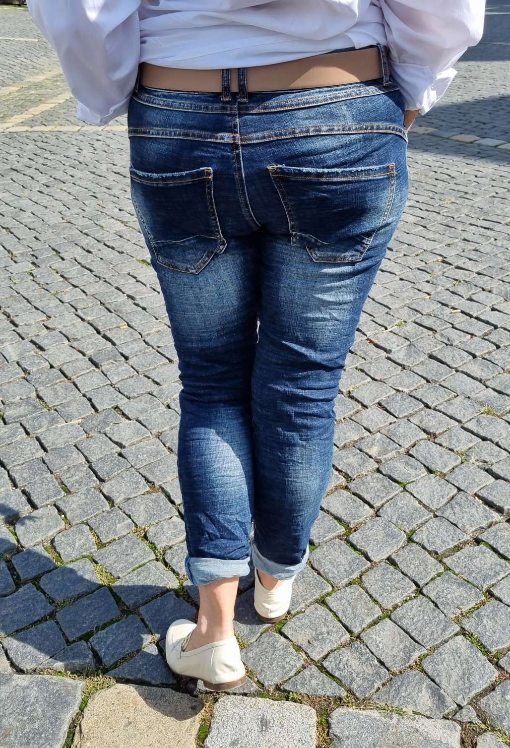 DESTROYED JEANS MARLIE - VARIANTENARTIKEL Basic Denim Hose Skinny Dark Blue Washed out Jogpant DESTROYED JEANS MARLIE - VARIANTENARTIKEL Basic Denim Hose Skinny Dark Blue Washed out Jogpant