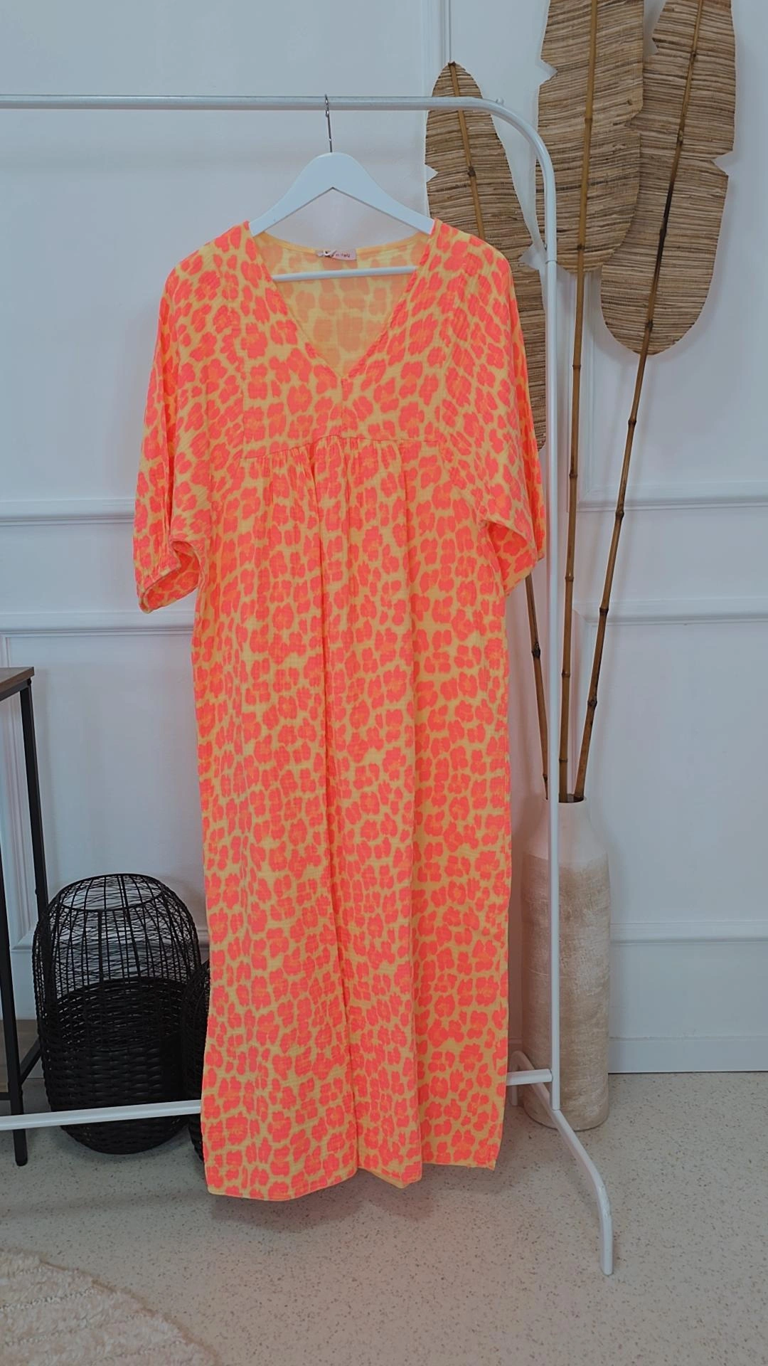 MUSSELIN OVERSIZE DRESS  MOMBASA NORMAL SIZE  LEO Kleid Made in Italy 34-42/44