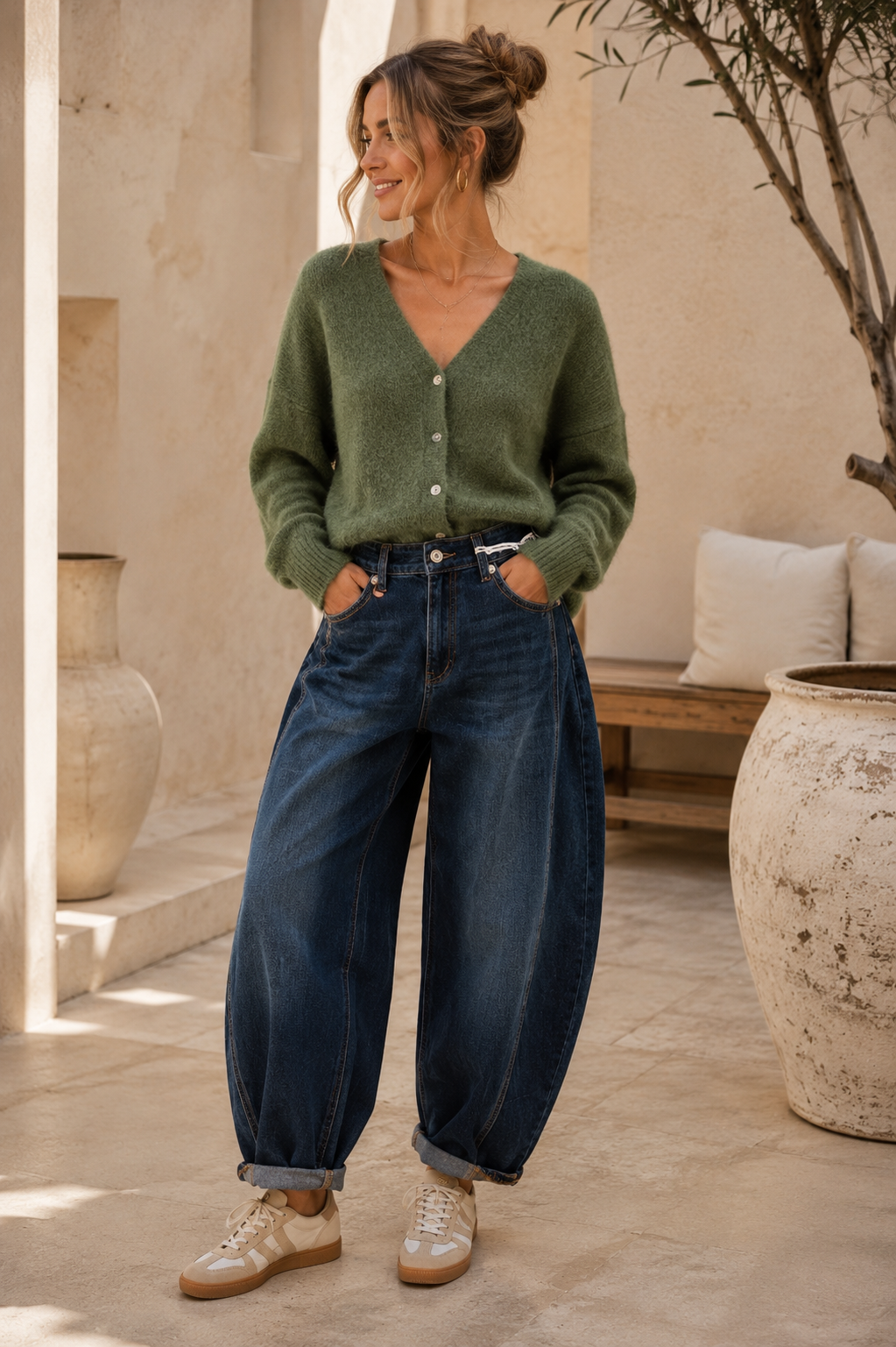 Agnetha – Oversize Alpaka Strickjacke | Made in Italya Cardigan  34-44