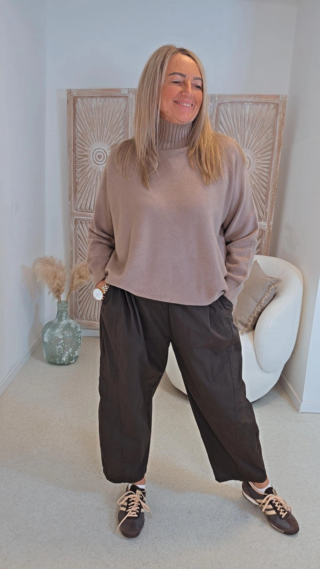 OVERSIZE KNIT SWEATER SAMANTHA Made in Italy 34-42/44 Strick Pullover