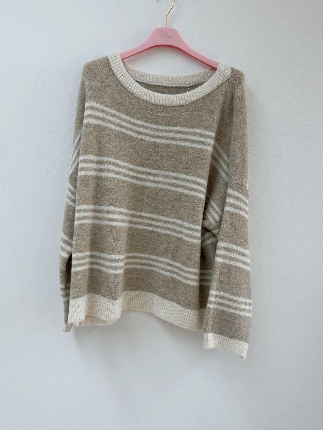 Pullover Kuschelig mit Streifen I SP0075 I Made in Italy 34-42/44