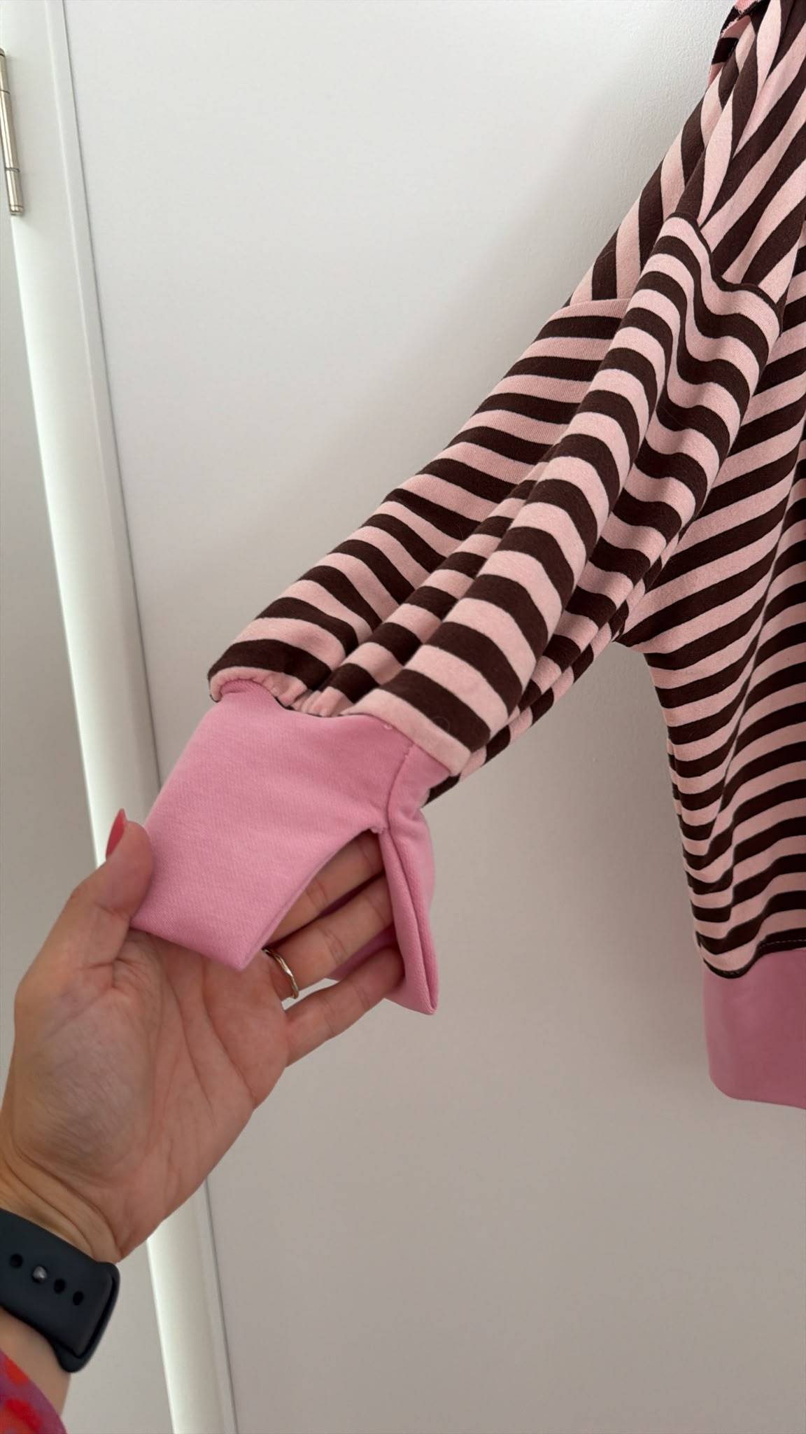 Sweater Charly mit Raw-Cut Details Stripes Made in Italy 34-44/46