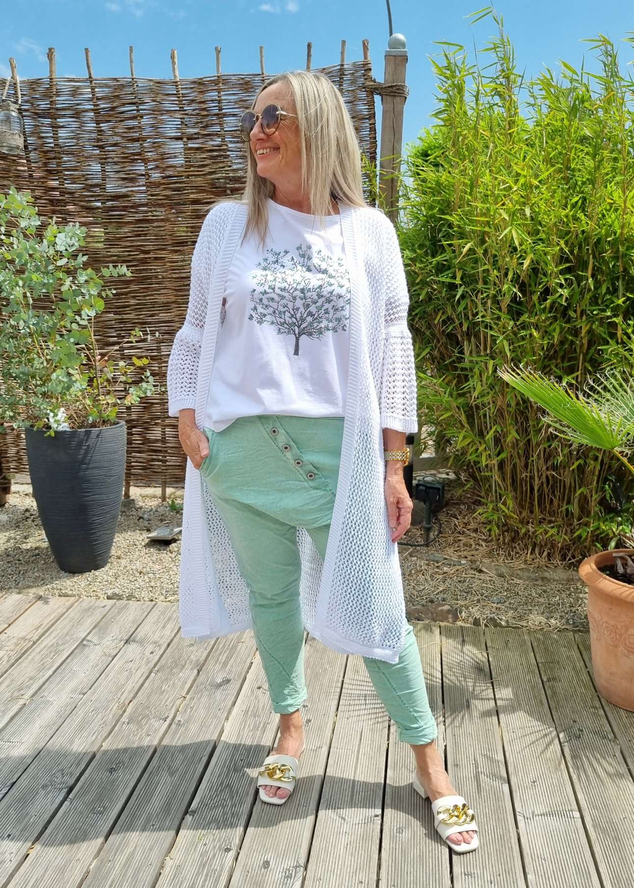 BAGGY JOGPANT CHRISTINA MINT GRÜN 36-42 Made in Italy Freizeit Hose Jogger Jogginghose Stoffhose BAGGY JOGPANT CHRISTINA MINT GRÜN 36-42 Made in Italy Freizeit Hose Jogger Jogginghose Stoffhose