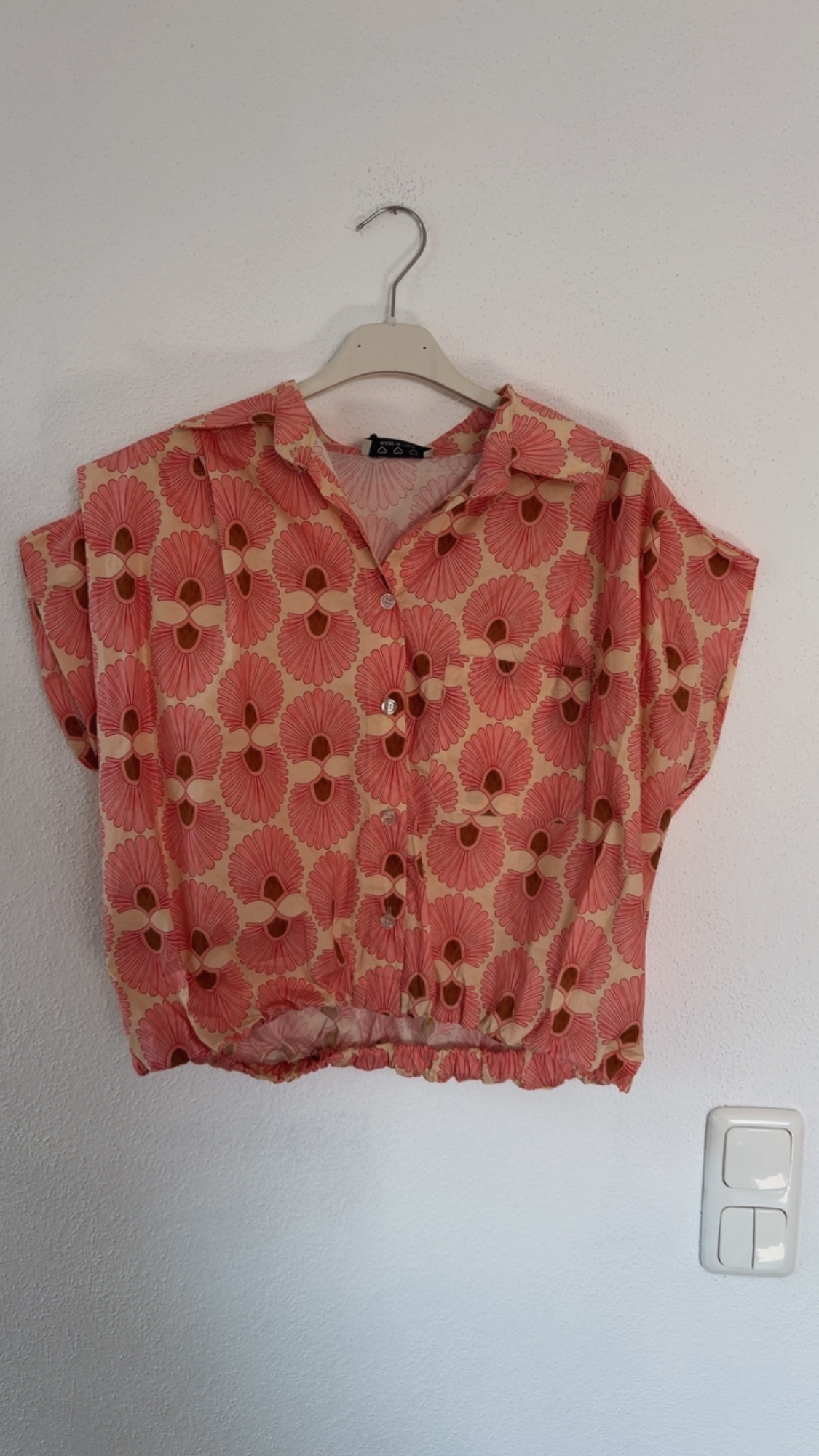 Cropped-Bluse Solea Ballonbluse Made in Italy Gr. 34-42
