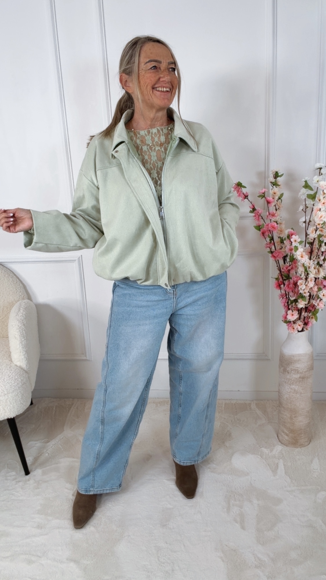 ✨ Blouson „Mara“ – Soft Suede Chic | Made in Italy 34 - 44 Veloursleder- bzw. Alcantaraoptik