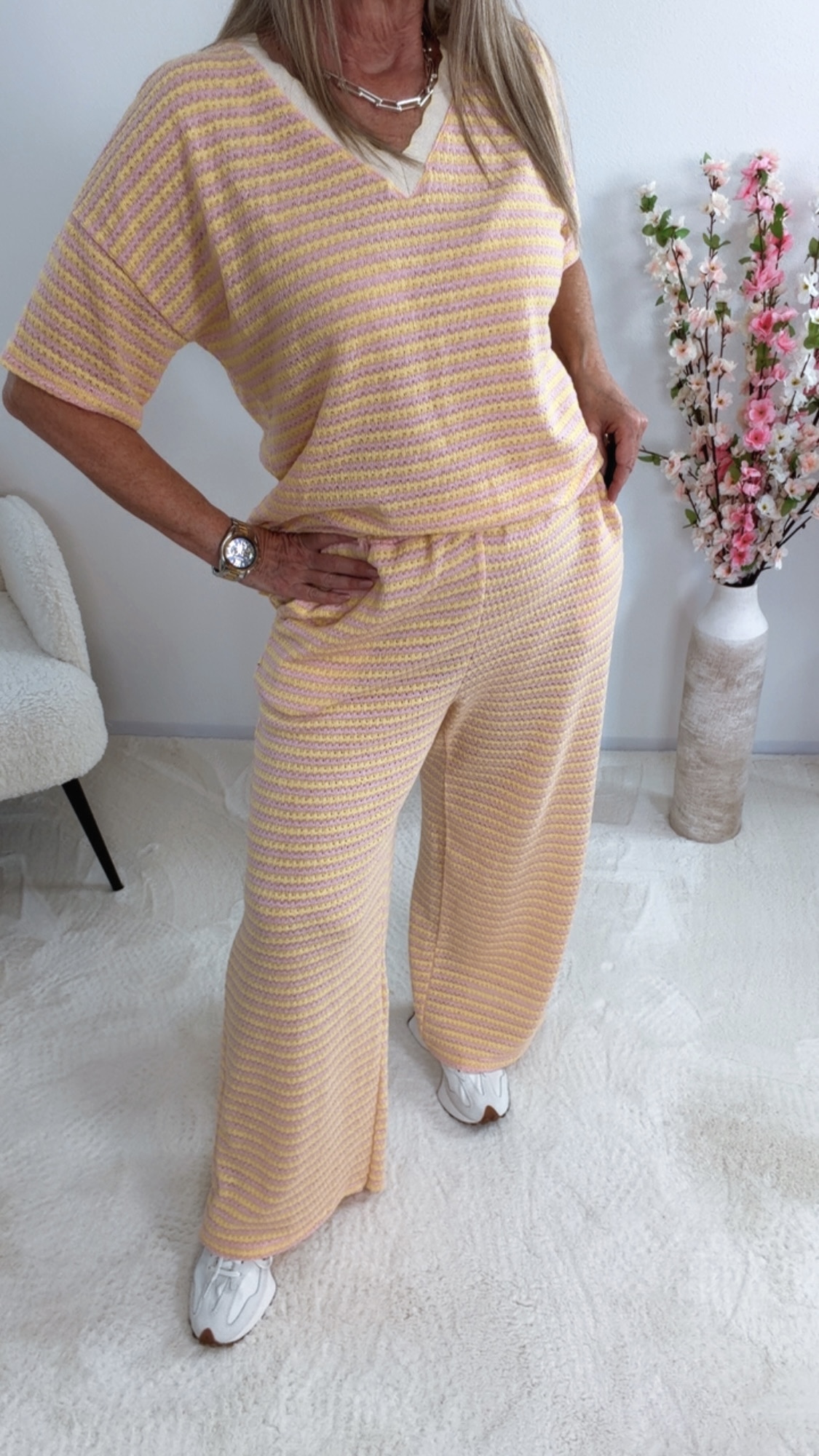 💙✨ Strickhose Zarelina Stripes Made in Italy