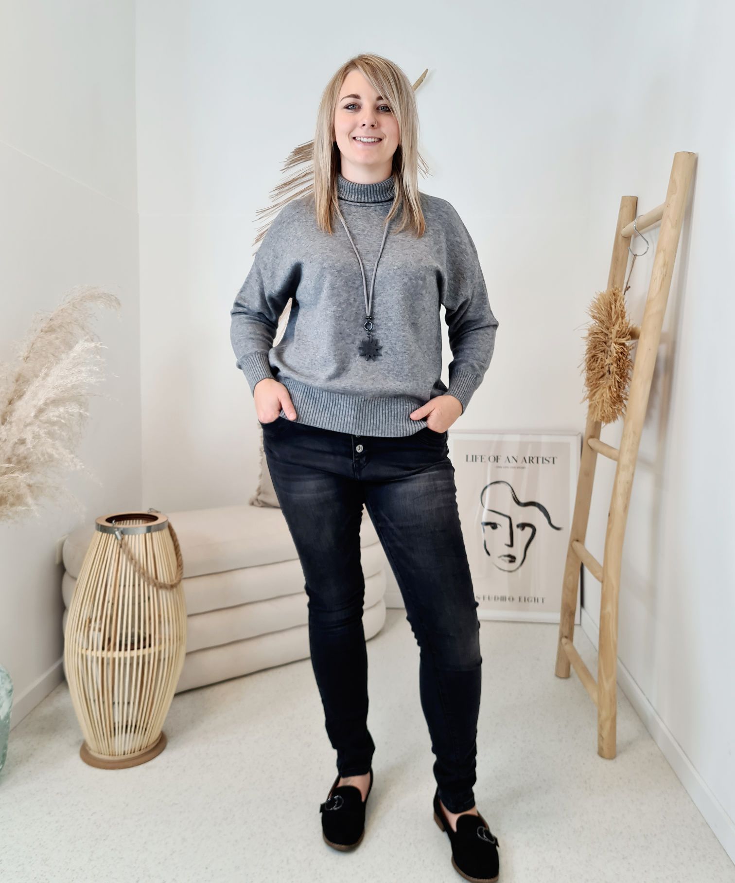 BASIC JEANS MARIANNE ANTHRAZIT - VARIANTENARTIKEL Denim Hose Skinny Dark Blue Washed out 