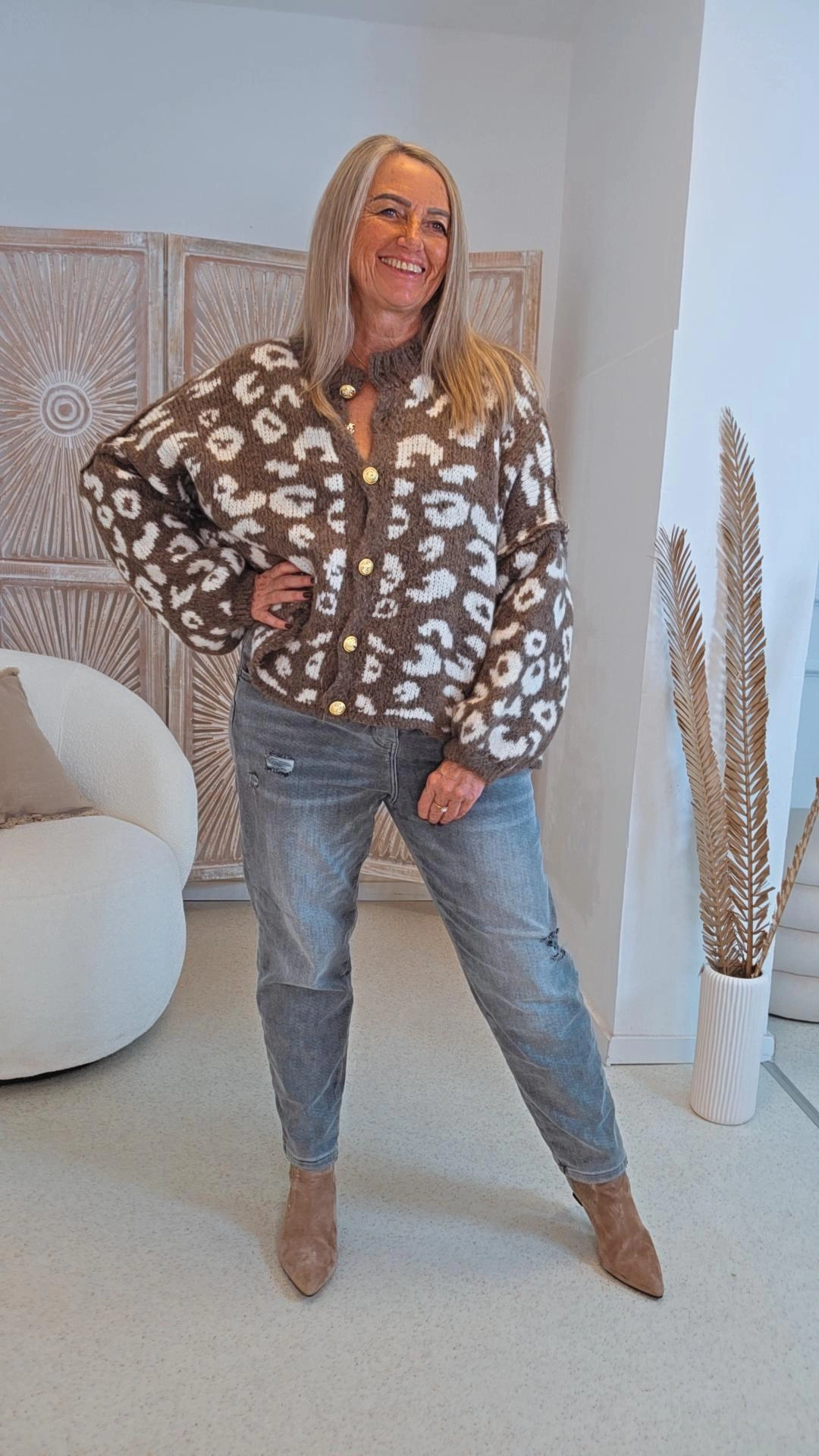 OVERSIZE CARDIGAN ARLES LEO Made in Italy 36 - 48