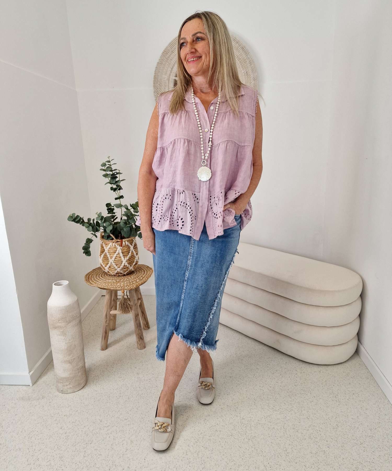 EDLES LEINEN SHIRT TOP KISS ROSA 36-42 Made in Italy Shirt Oberteil LINEN BASIC Lochstickerei EDLES LEINEN SHIRT TOP KISS ROSA 36-42 Made in Italy Shirt Oberteil LINEN BASIC Lochstickerei