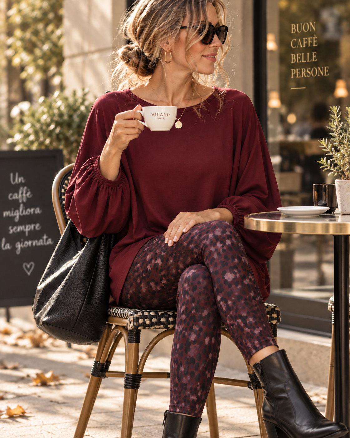 Basic Fledermaus-Pullover I H0144 I 34-44 I Made in Italy