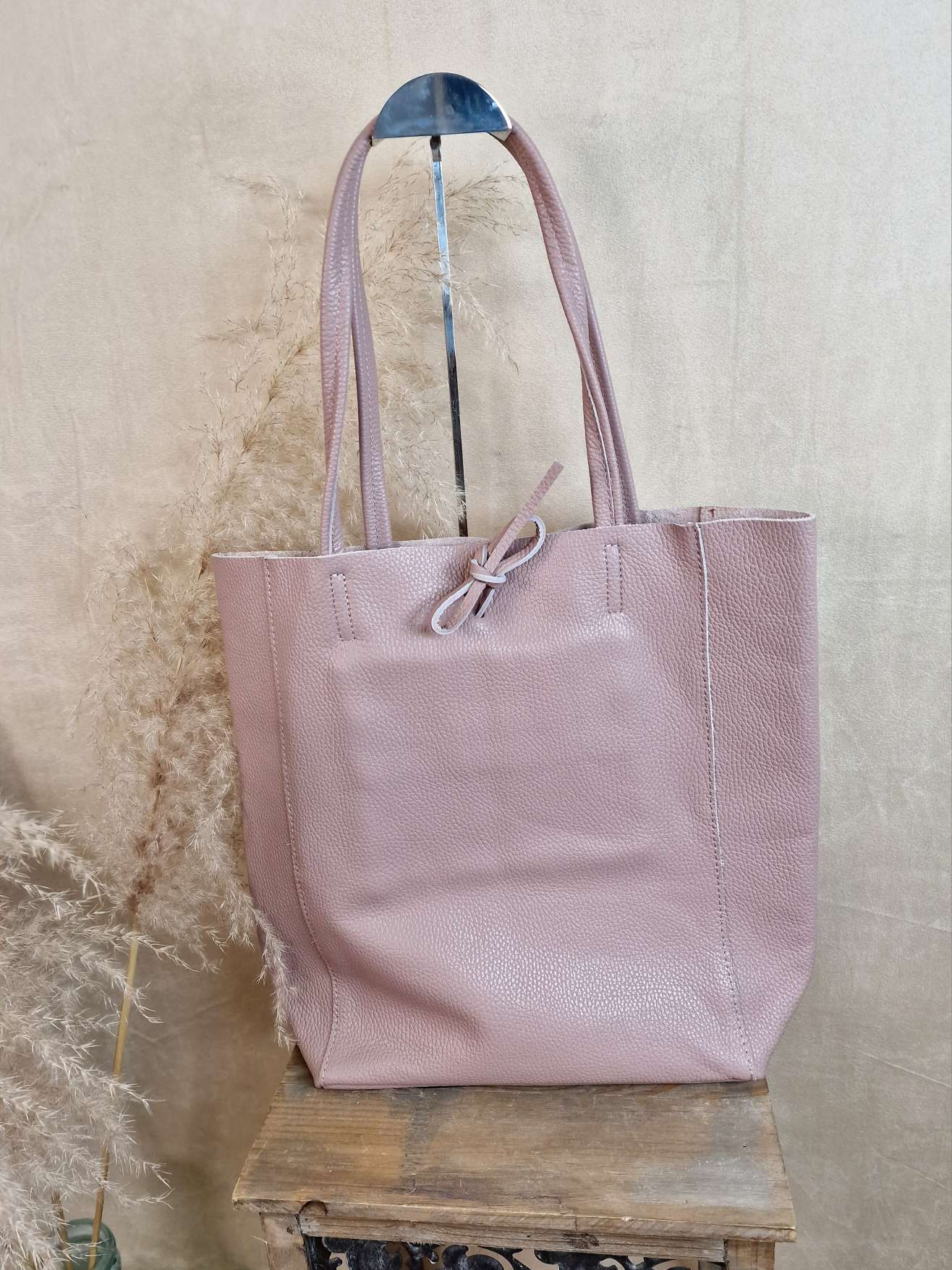 BASIC LEDER SHOPPER MARA NUDE Made in Italy Ledertasche Tasche BASIC LEDER SHOPPER MARA NUDE Made in Italy Ledertasche Tasche