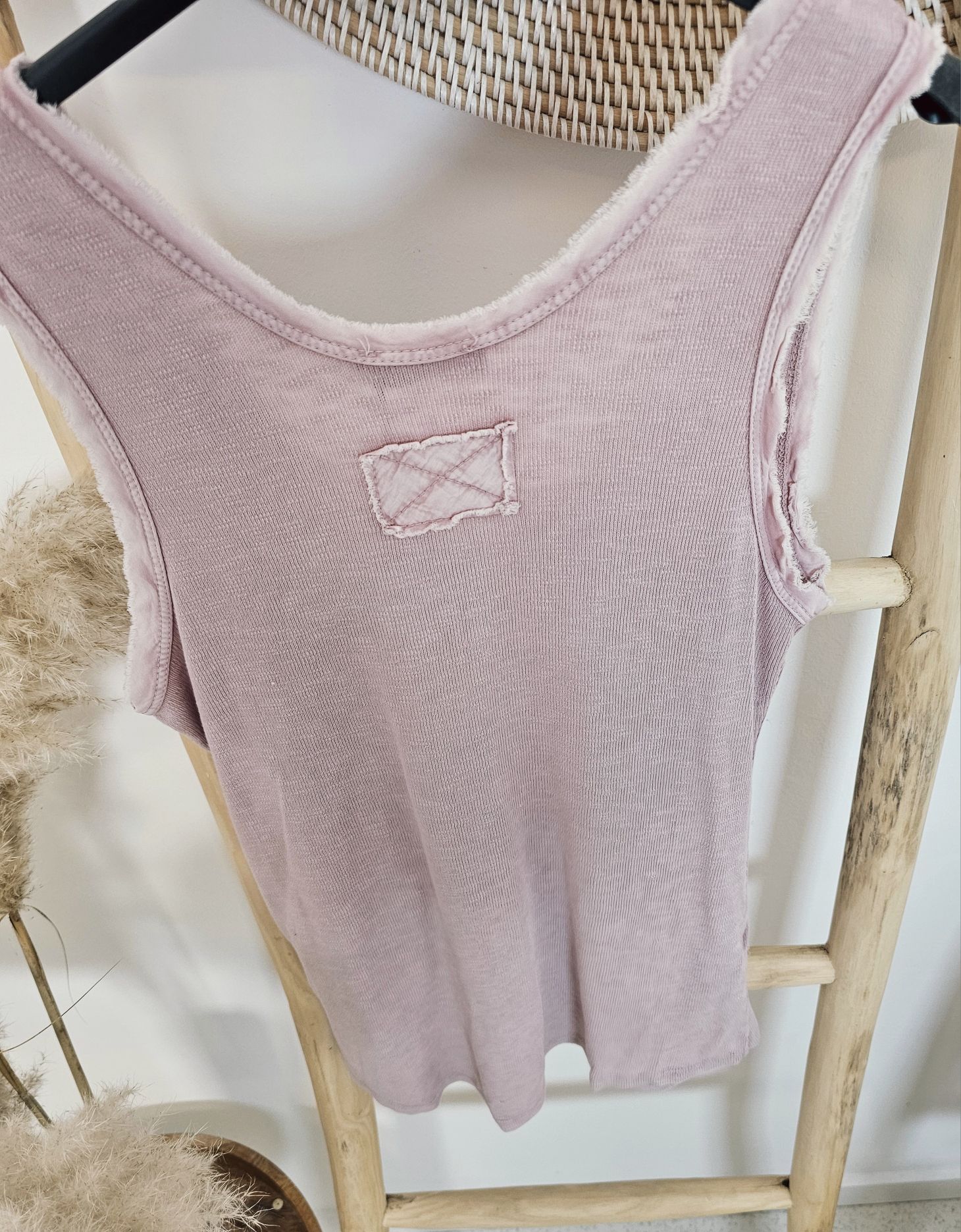 BASIC TOP LULU ROSA 34-40 Made in Italy Shirt Oberteil Baumwolle  