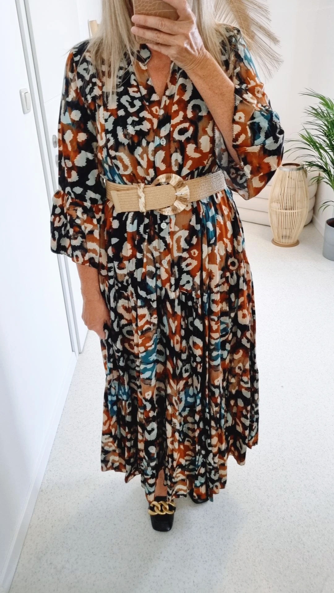 MAXI TUNIKA DRESS SAFARI PETROL 34-42 Made in Italy langes Kleid Hängerchen Tunikakleid MAXI TUNIKA DRESS SAFARI PETROL 34-42 Made in Italy langes Kleid Hängerchen Tunikakleid