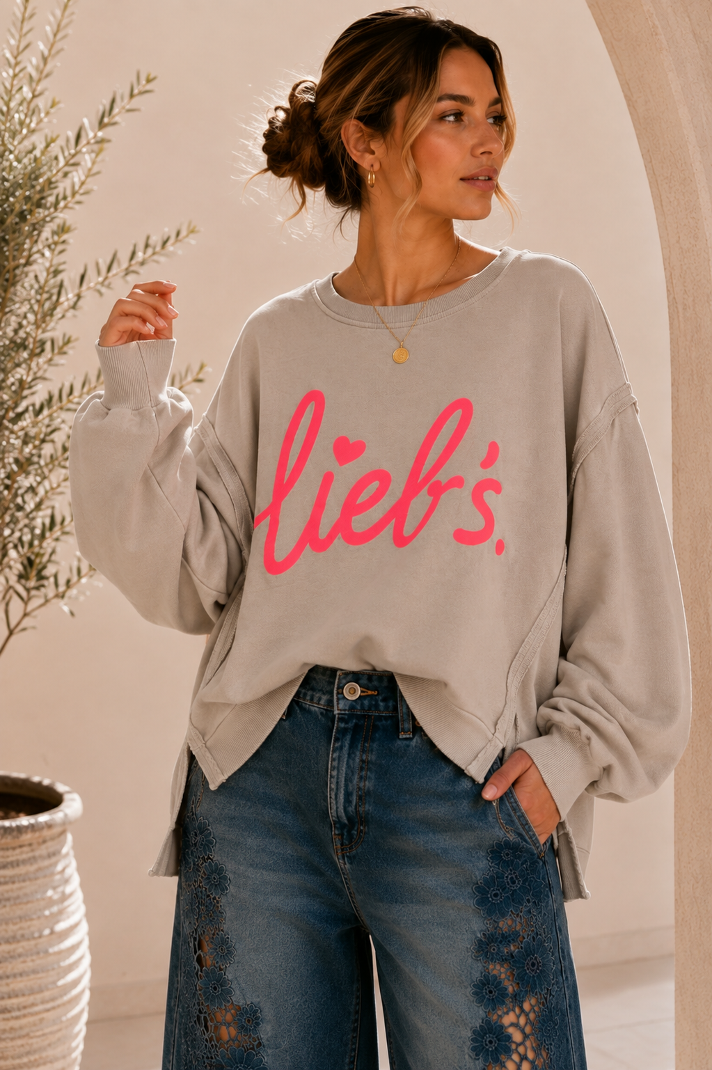 Sweatshirt Isotta – Lieb´s im lässigen Oversize-Look Made in Italy 34-48