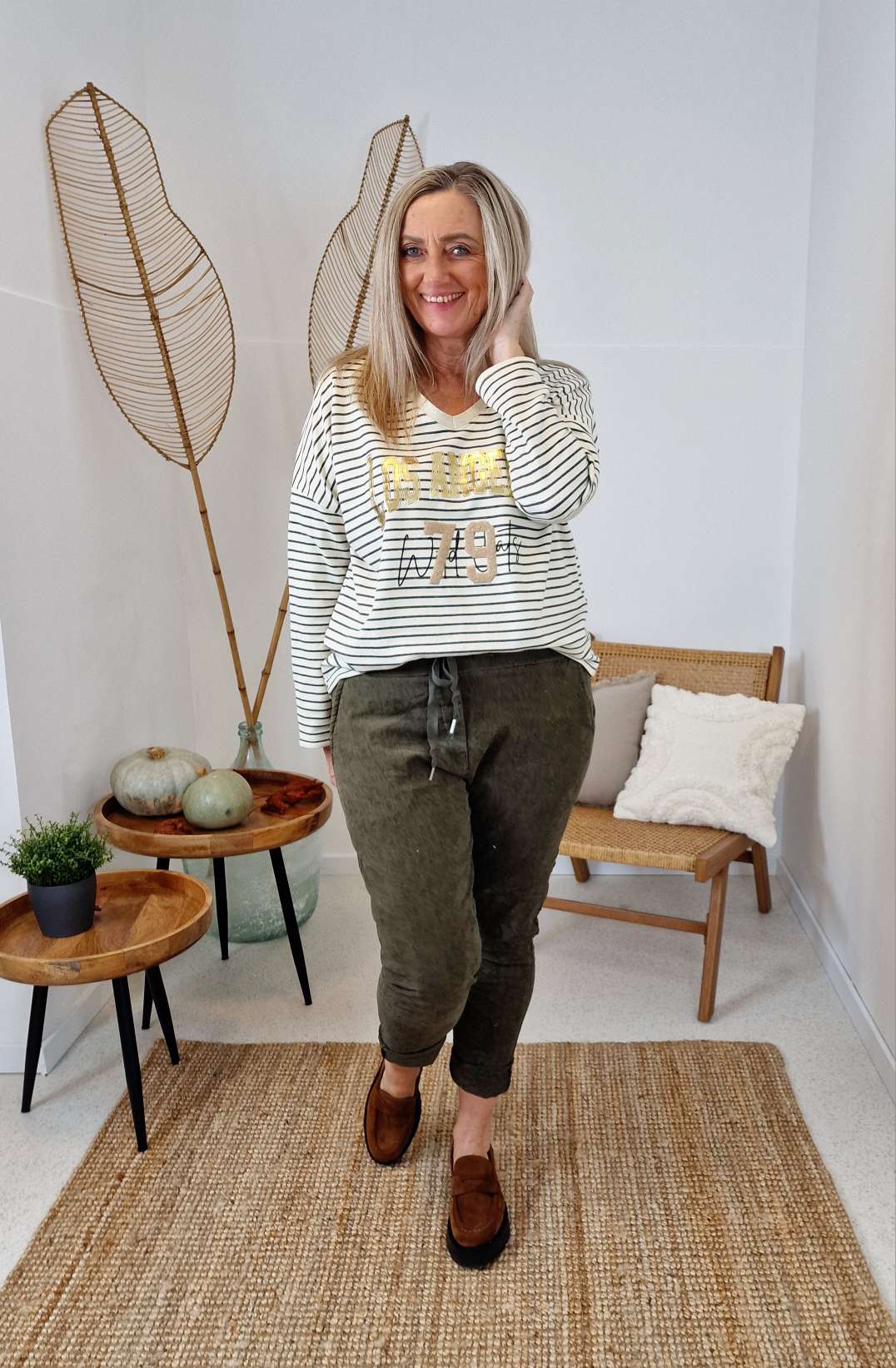 BASIC SHIRT LOS ANGELES STRIPES GLAMOUR ANTHRAZIT Streifen Longsleeve 34-42 Made in Italy Anthrazit BASIC SHIRT LOS ANGELES STRIPES GLAMOUR ANTHRAZIT Streifen Longsleeve 34-42 Made in Italy Anthrazit