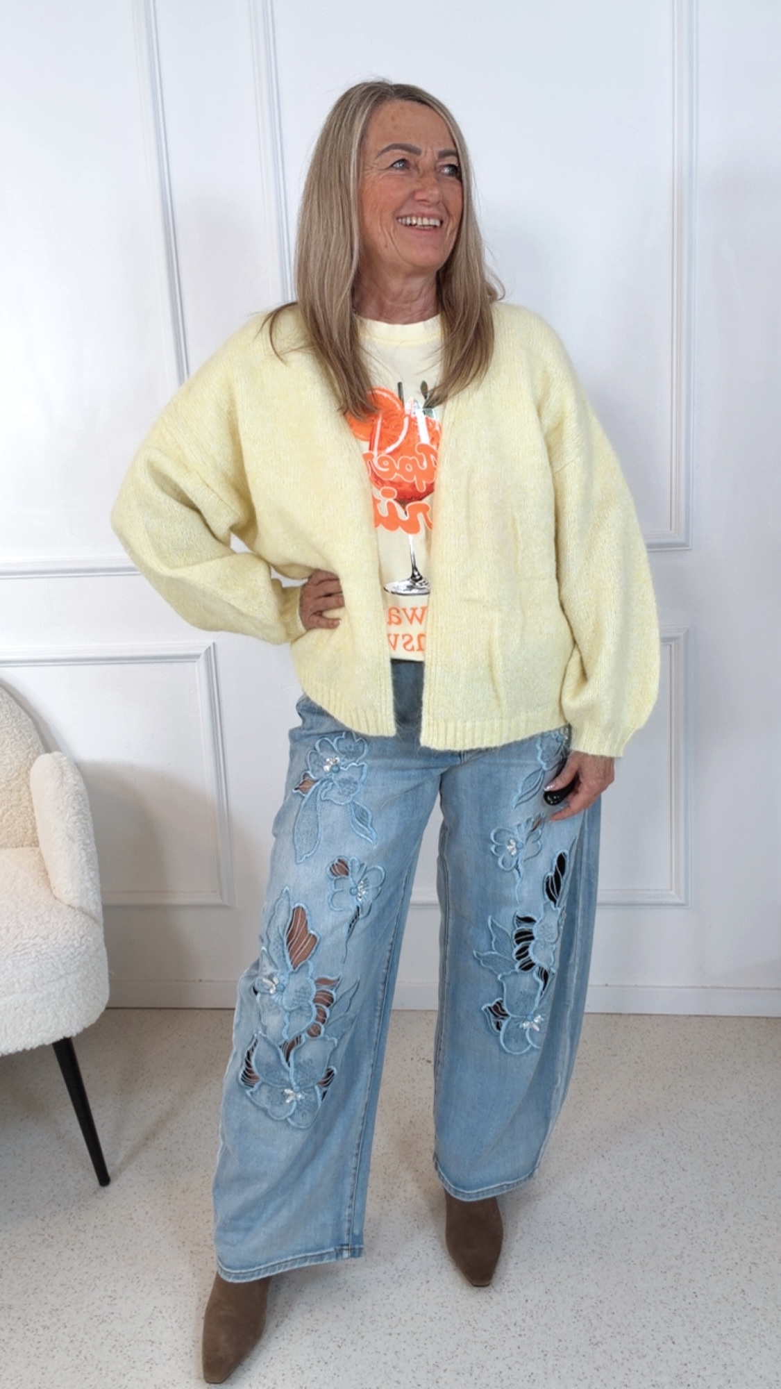 SOFTE STRICKJACKE ISABELLA  Italy Style Gr 34-42 Cardigan