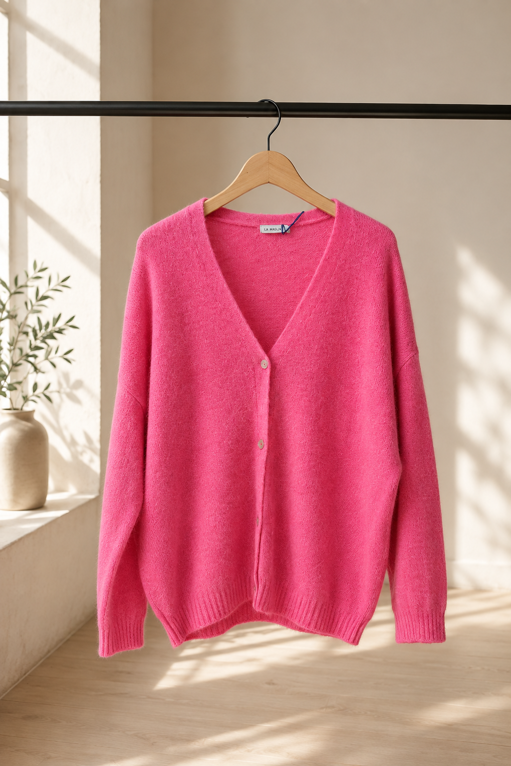 Agnetha – Oversize Alpaka Strickjacke | Made in Italya Cardigan  34-44