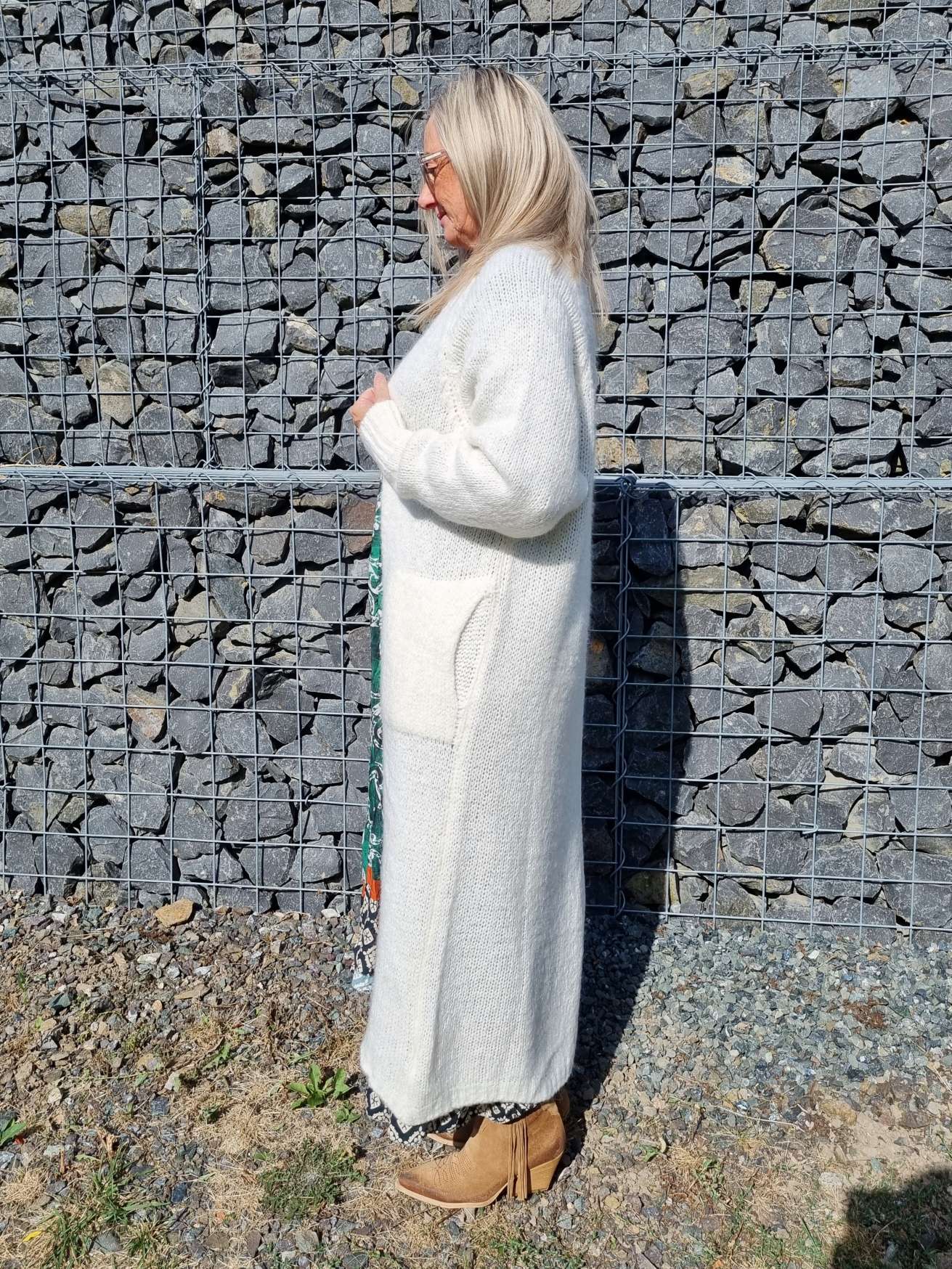 EDLER KNIT CARDIGAN CHRISTIN WOLLWEISS MOHAIR 34-42 Made in Italy Strickjacke Strickmantel Mantel EDLER KNIT CARDIGAN CHRISTIN WOLLWEISS MOHAIR 34-42 Made in Italy Strickjacke Strickmantel Mantel