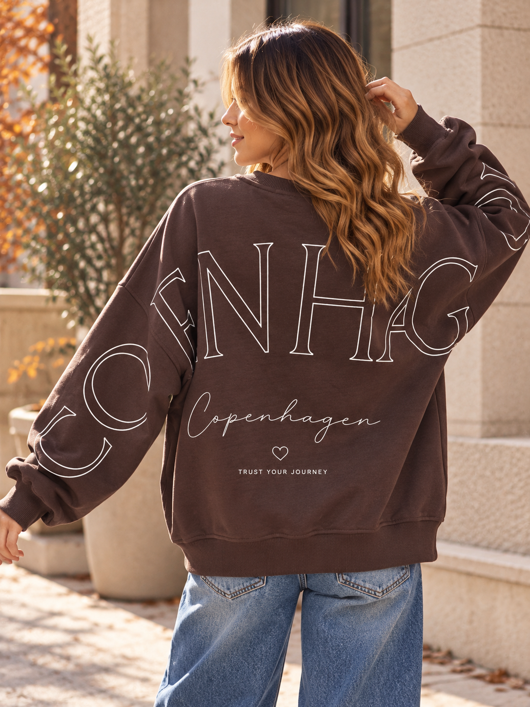 Sweatshirt Copenhagen I NO. SW0016 I lässiger Oversize-Look I Made in Italy 34-42/44