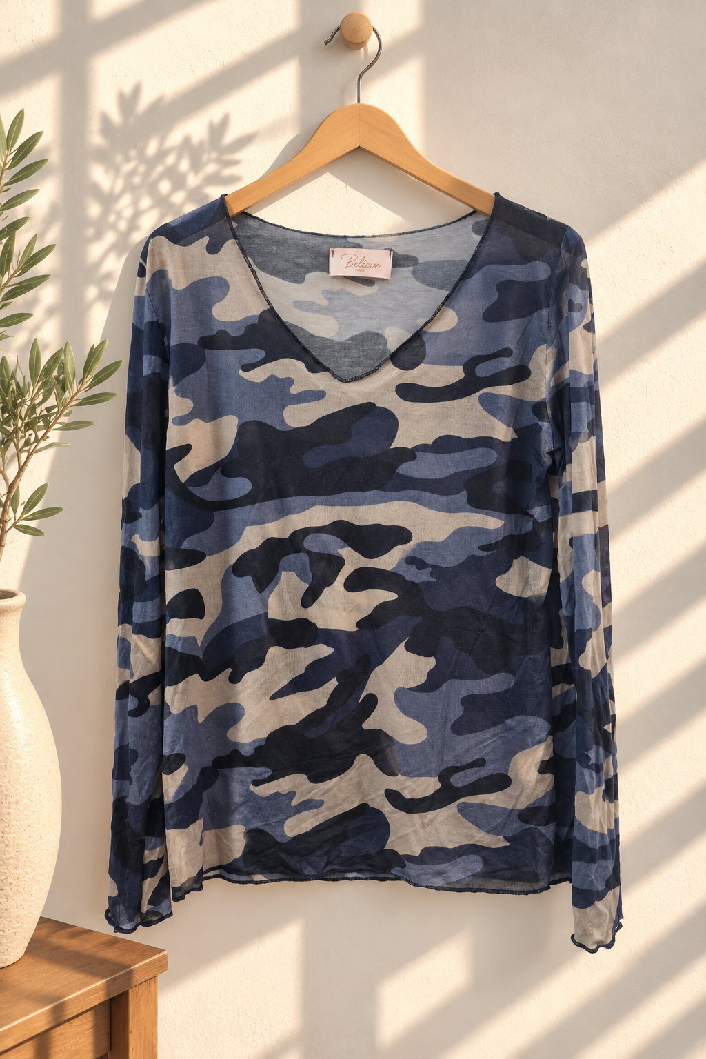 Cashmere-Shirt Camouflage – Made in Italy CS0088| bis ca. Gr. 42
