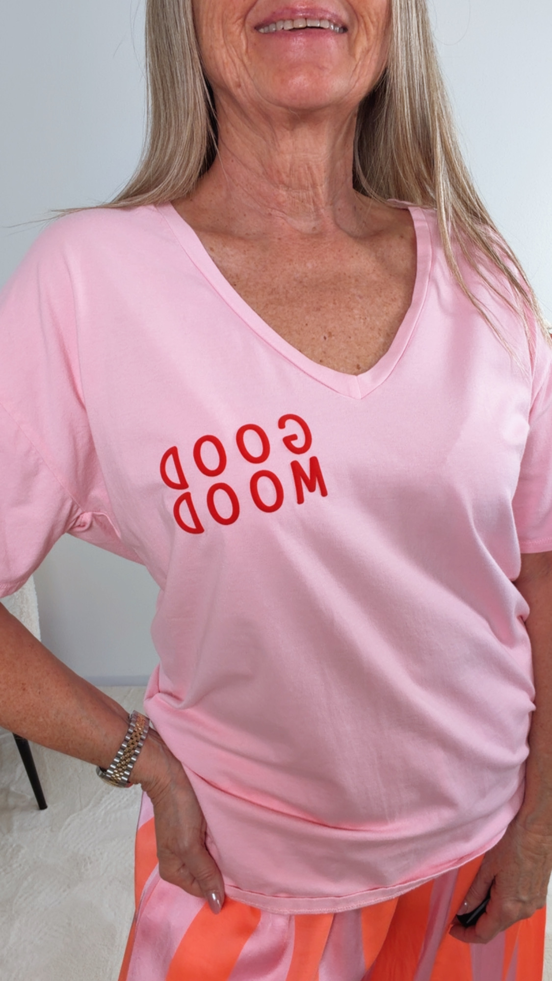 💚✨ T-Shirt Isaluna Good Mood Made in Italy 34-40/42