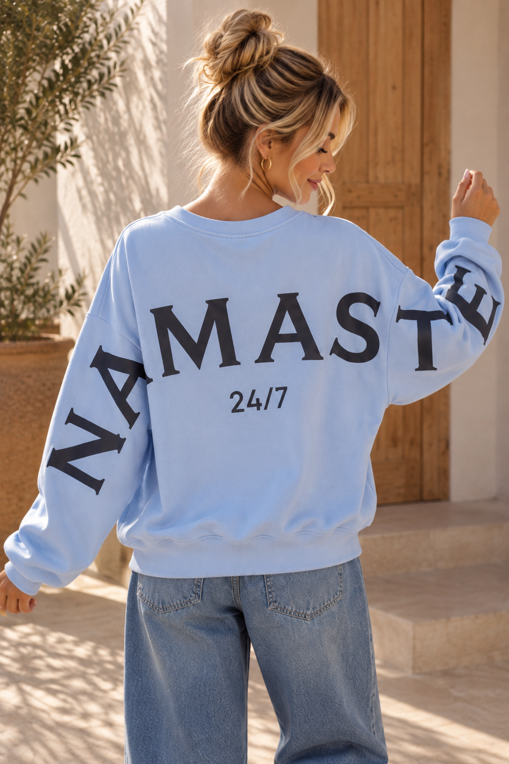 Sweatshirt „Namaste 24/7 Uni“ – Made in Italy | One Size bis ca. Gr. 42