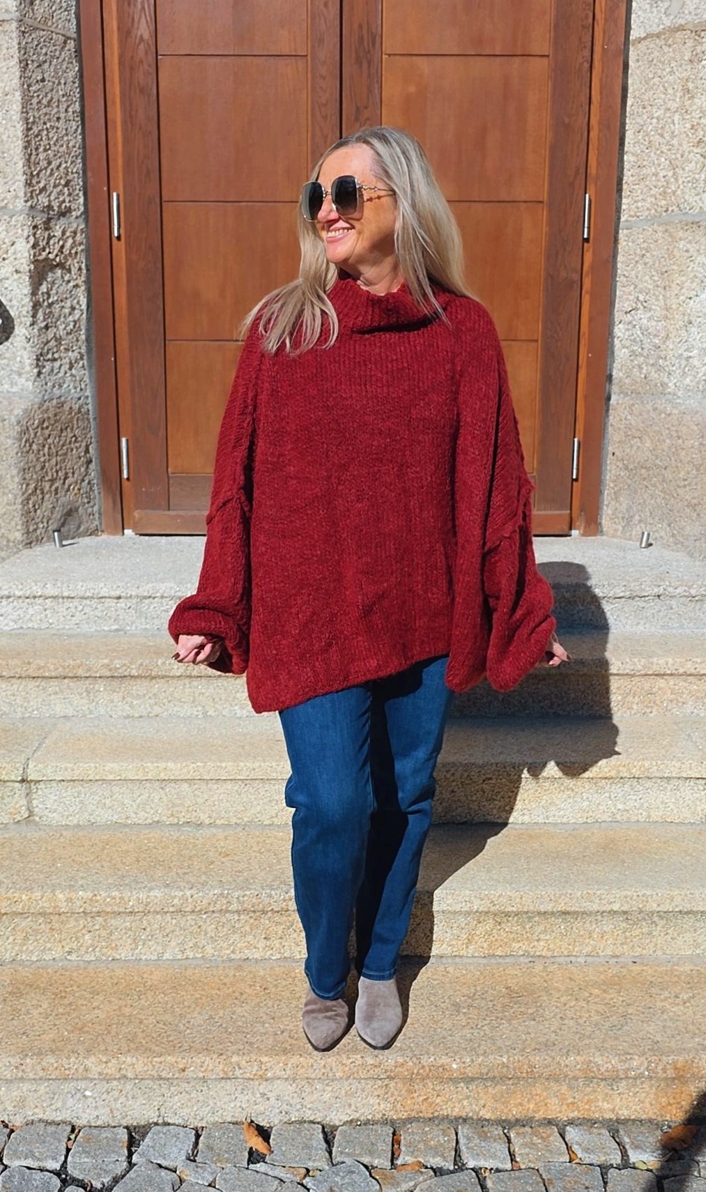 COZY KNIT SWEATER SCARLETT Made in Italy 34-48 OVERSIZE Pullover