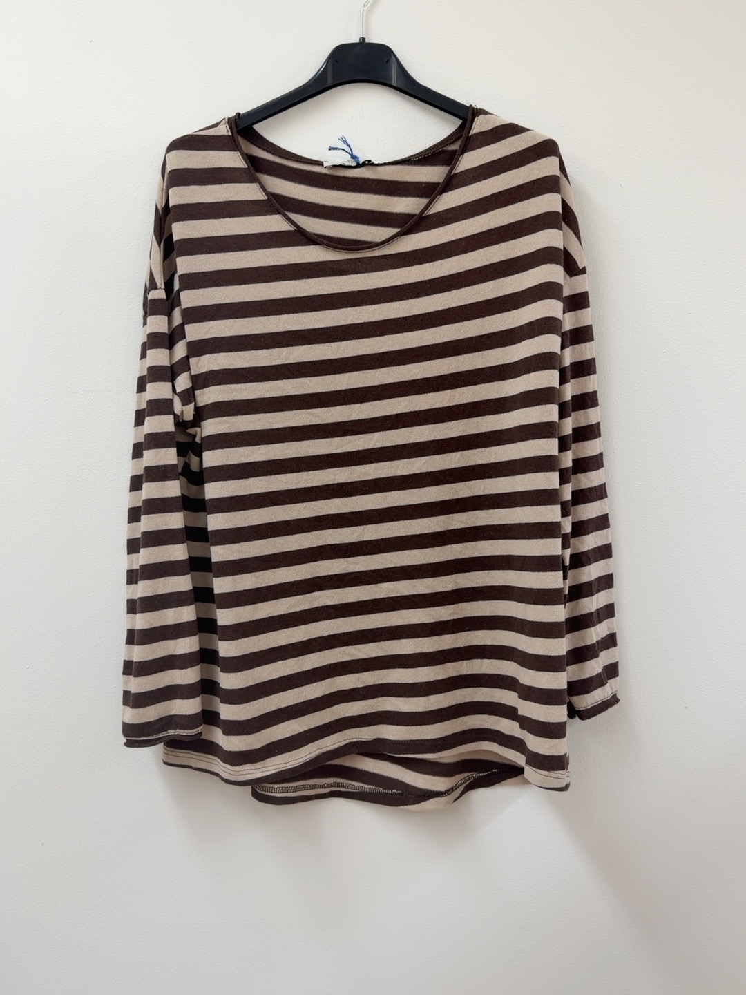 Longsleeve mit Streifen I LS0039 I Made in Italy 34-42