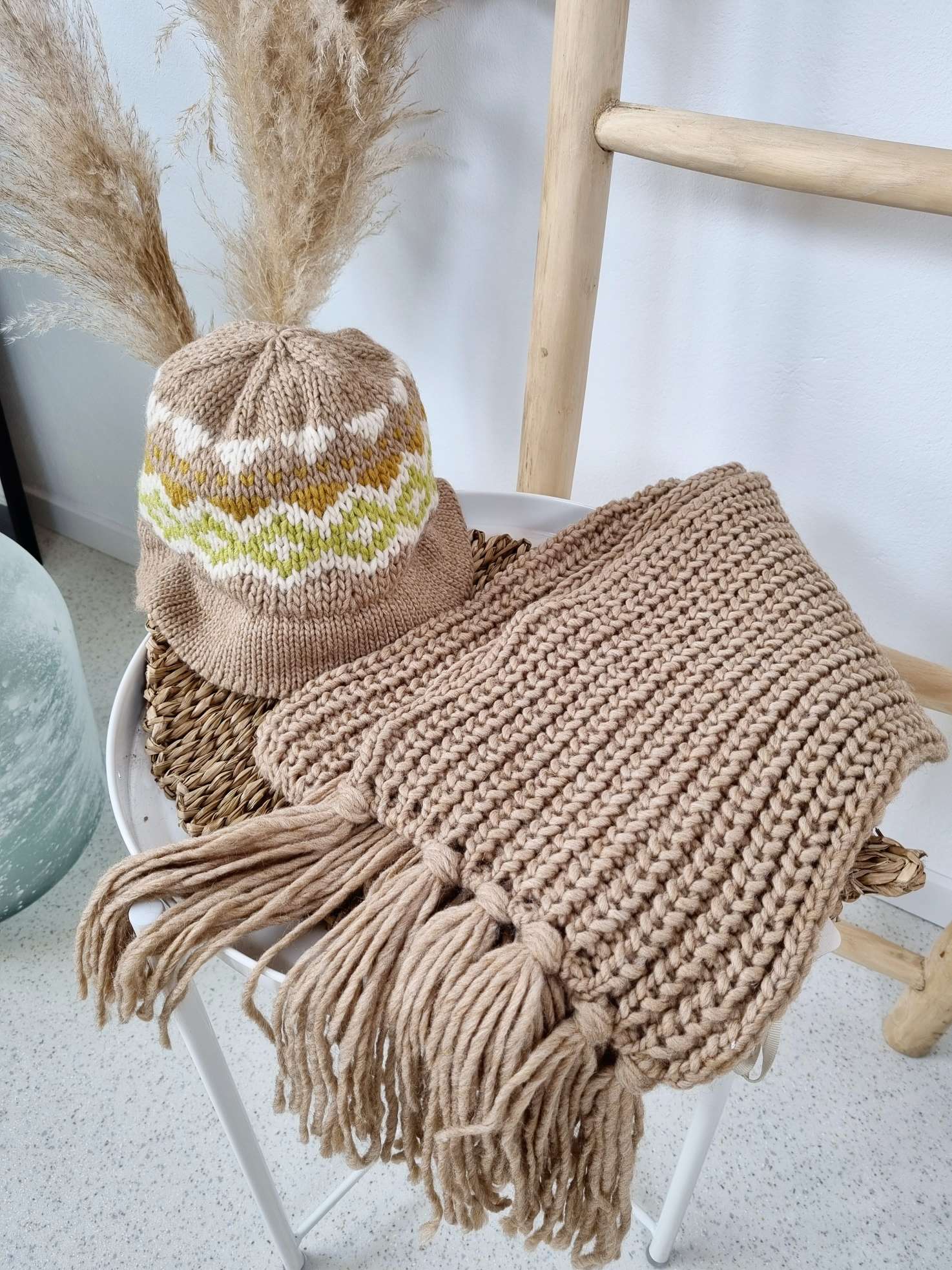 EDLER SCHAL SCARF BELLADONNA CAMEL Made in Italy kuscheliger weicher Strick Schal Fransen EDLER SCHAL SCARF BELLADONNA CAMEL Made in Italy kuscheliger weicher Strick Schal Fransen