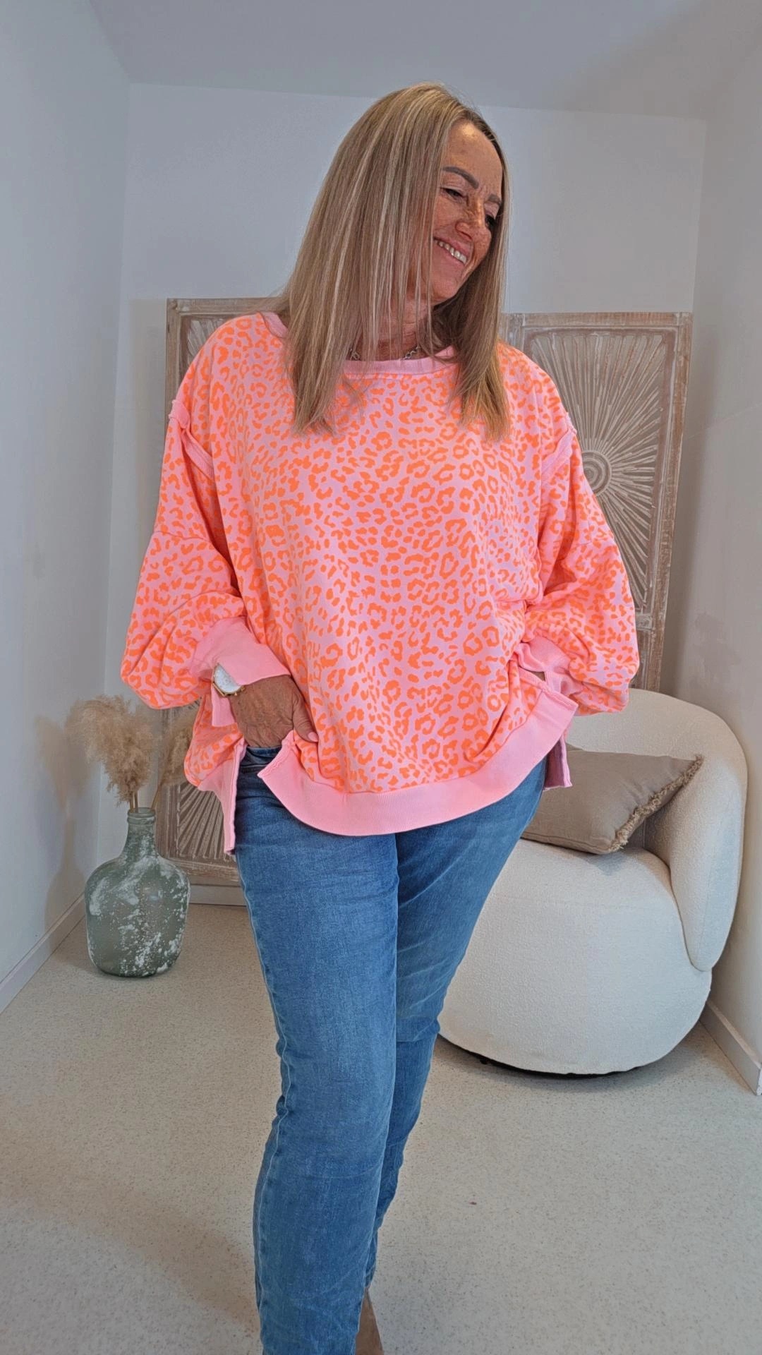 OVERSIZE SWEATER CARLOTA LEO Made in Italy 34-44/46