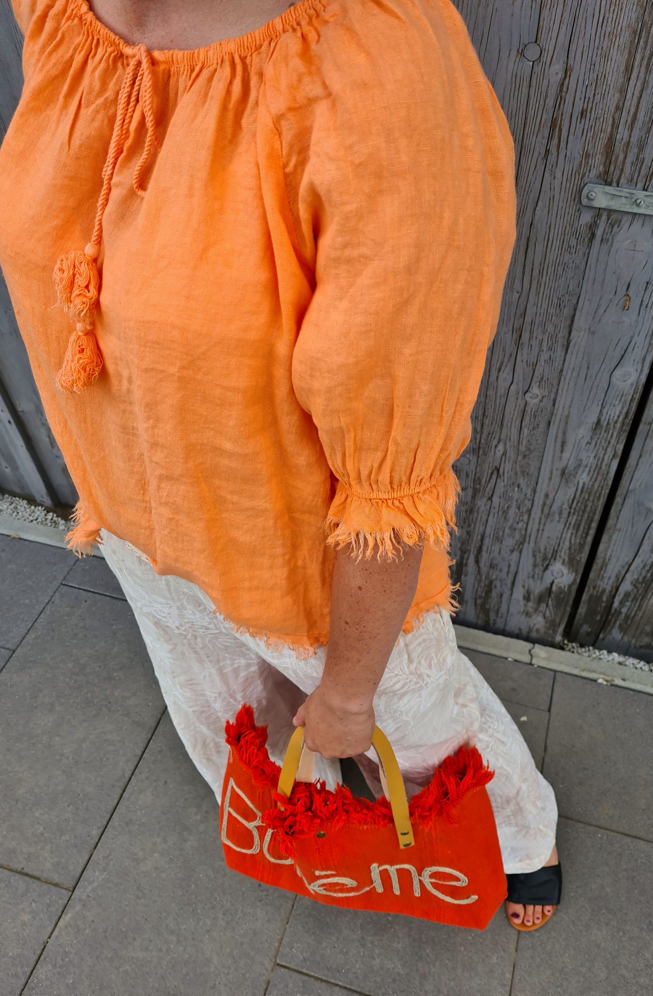 LINEN BLUSE VERONA KORALLE 34-40 Made in Italy Leinen Oversize Tunika Shirt ORANGE LINEN BLUSE VERONA KORALLE 34-40 Made in Italy Leinen Oversize Tunika Shirt ORANGE