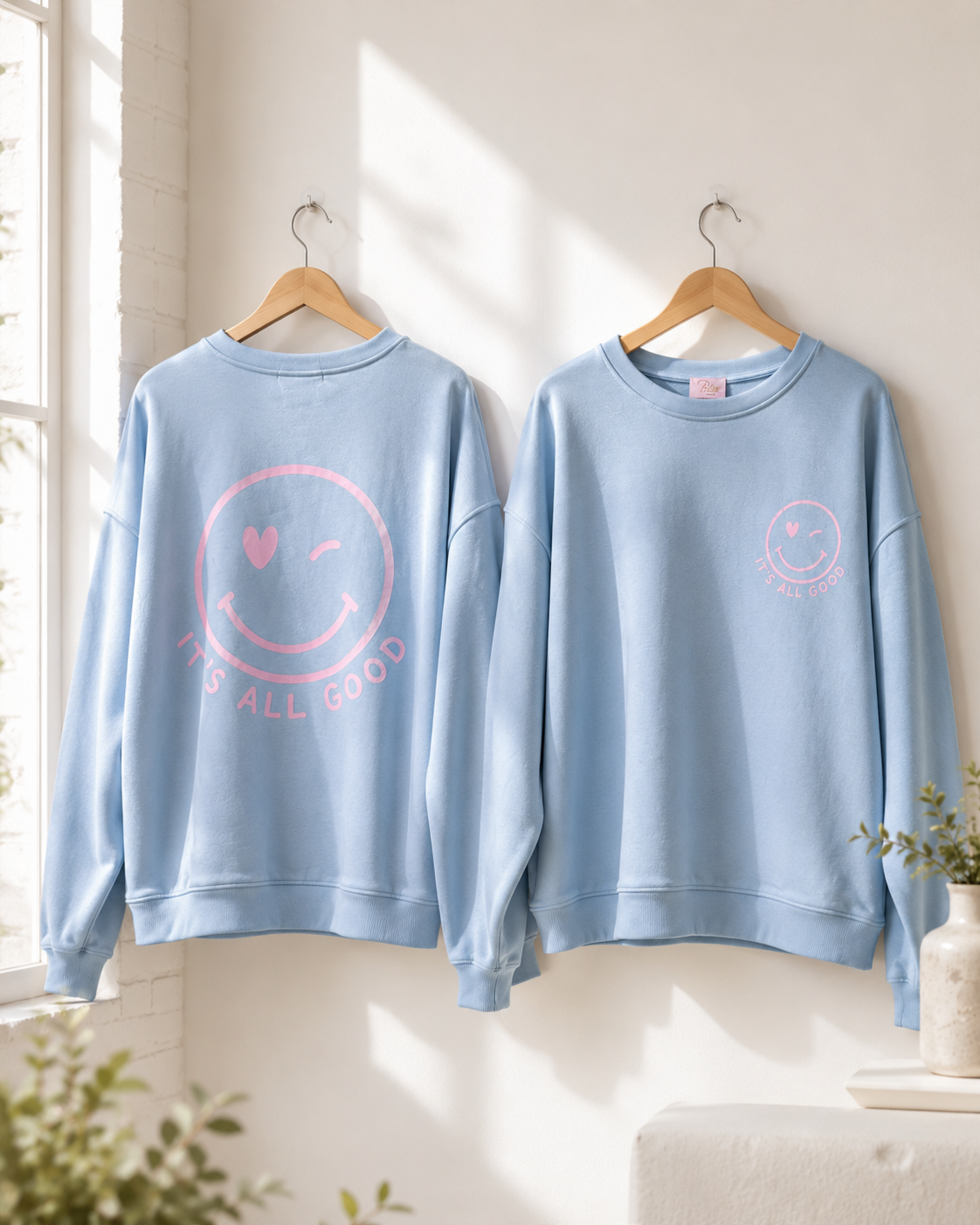 Sweatshirt „Happy Vibes NINA“ – Made in Italy