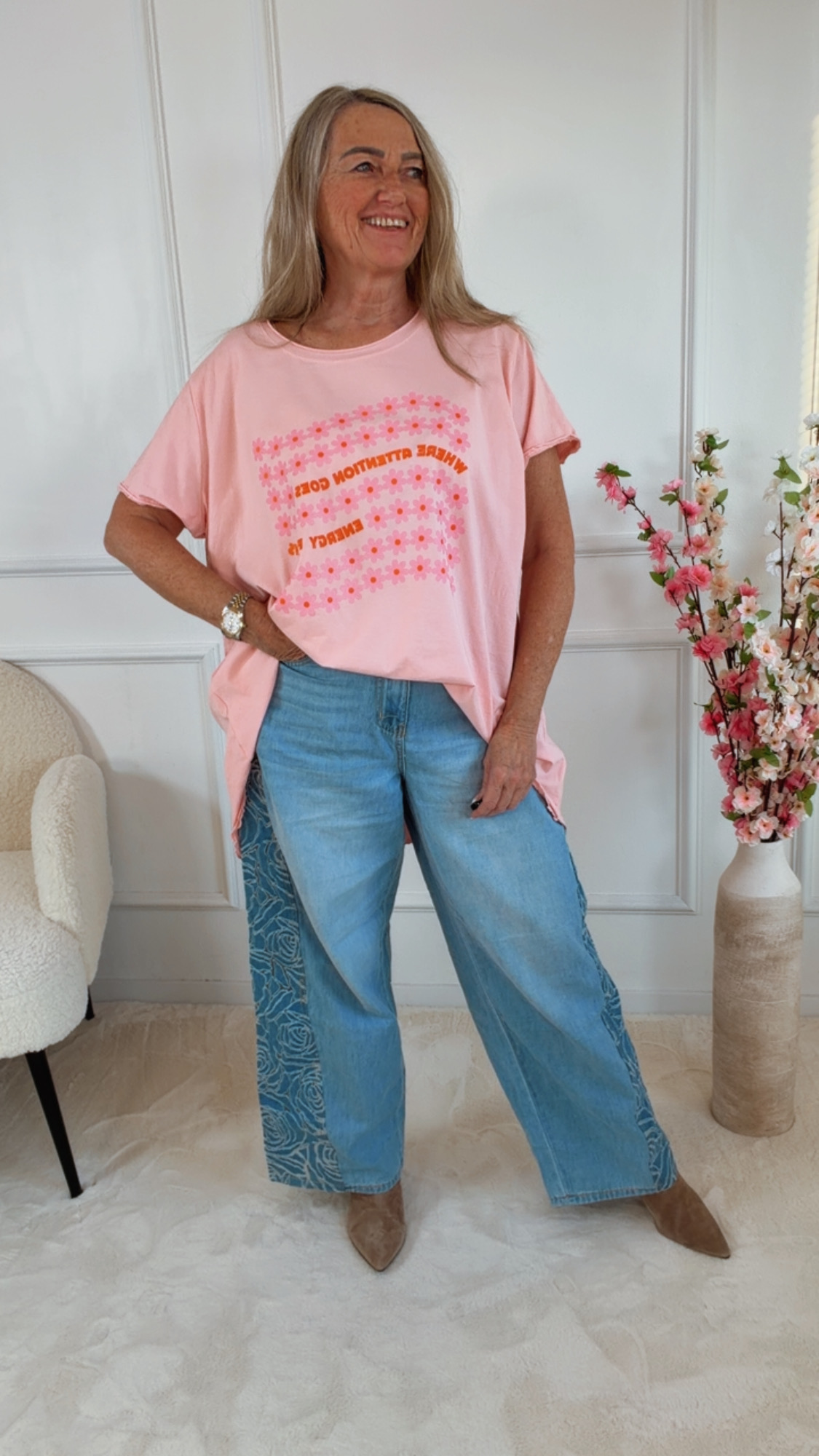 SHIRT PENELOPE VOKUHILA/FLOWERS Made in Italy 34 - 44