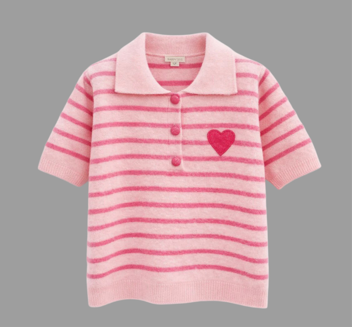 POLO PULLOVER ANNA BELLE HEART  Italy Style 34-40-42