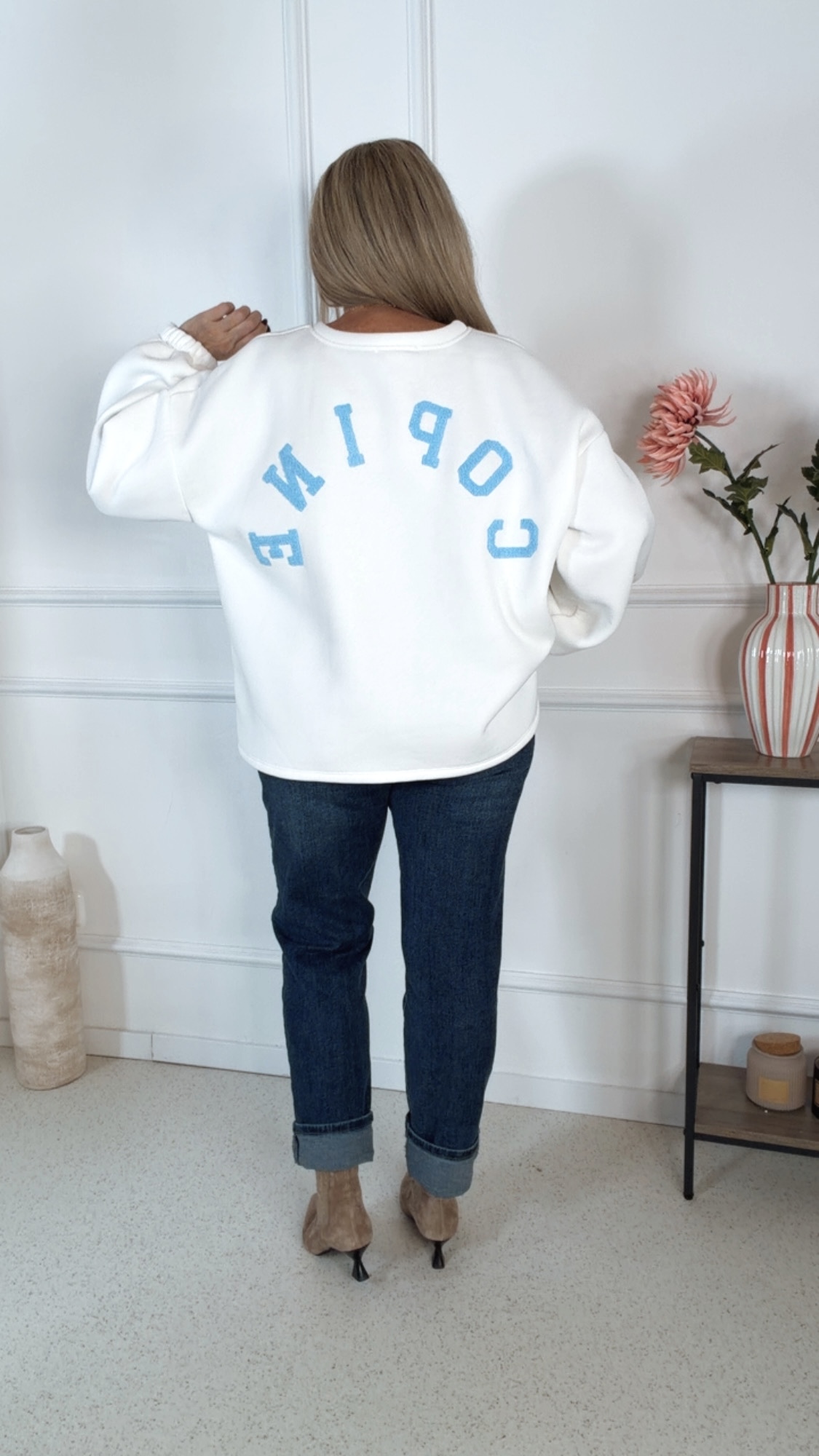 BASIC SWEATER COPINE Made in Italy 36 - 42 Pullover Sweatshirt