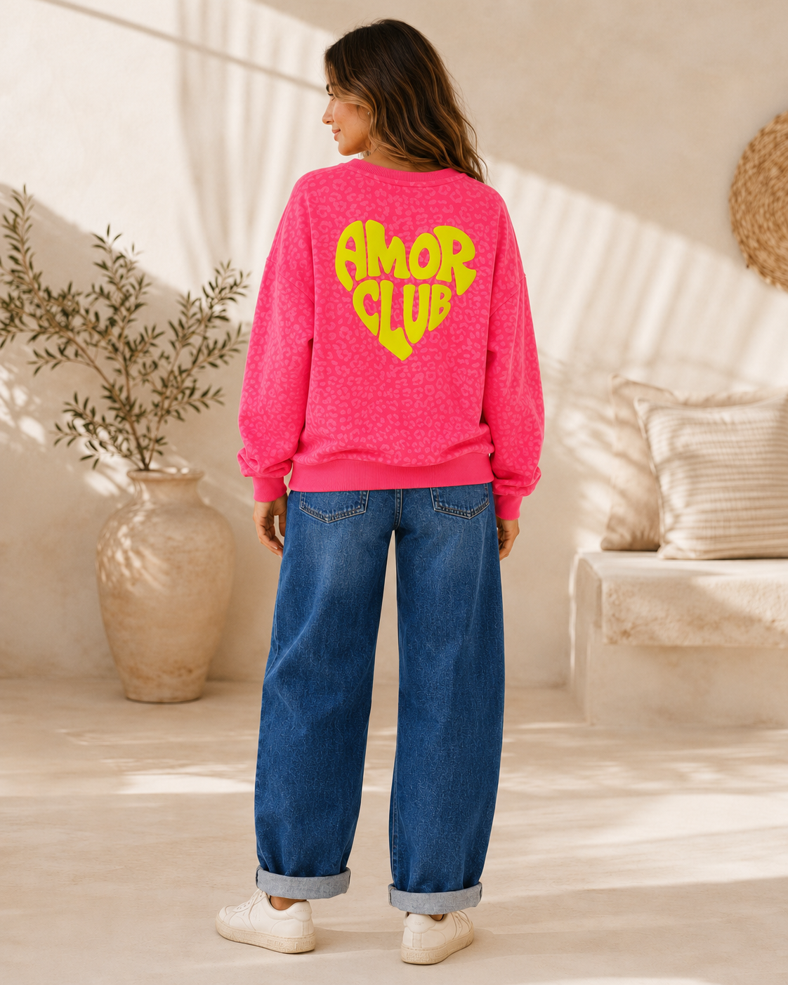 Sweatshirt Leo Amor I NO. SW0017 I lässiger Oversize-Look I Made in Italy 34-42/44