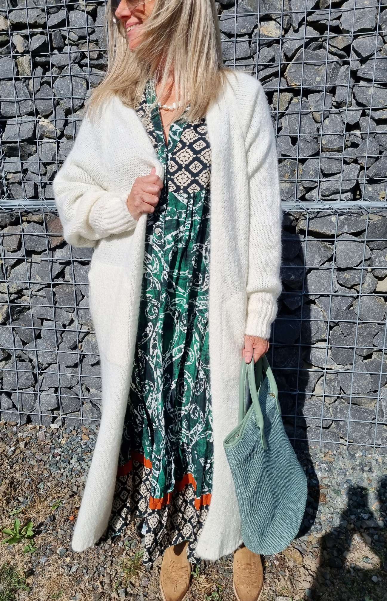 EDLER KNIT CARDIGAN CHRISTIN WOLLWEISS MOHAIR 34-42 Made in Italy Strickjacke Strickmantel Mantel EDLER KNIT CARDIGAN CHRISTIN WOLLWEISS MOHAIR 34-42 Made in Italy Strickjacke Strickmantel Mantel